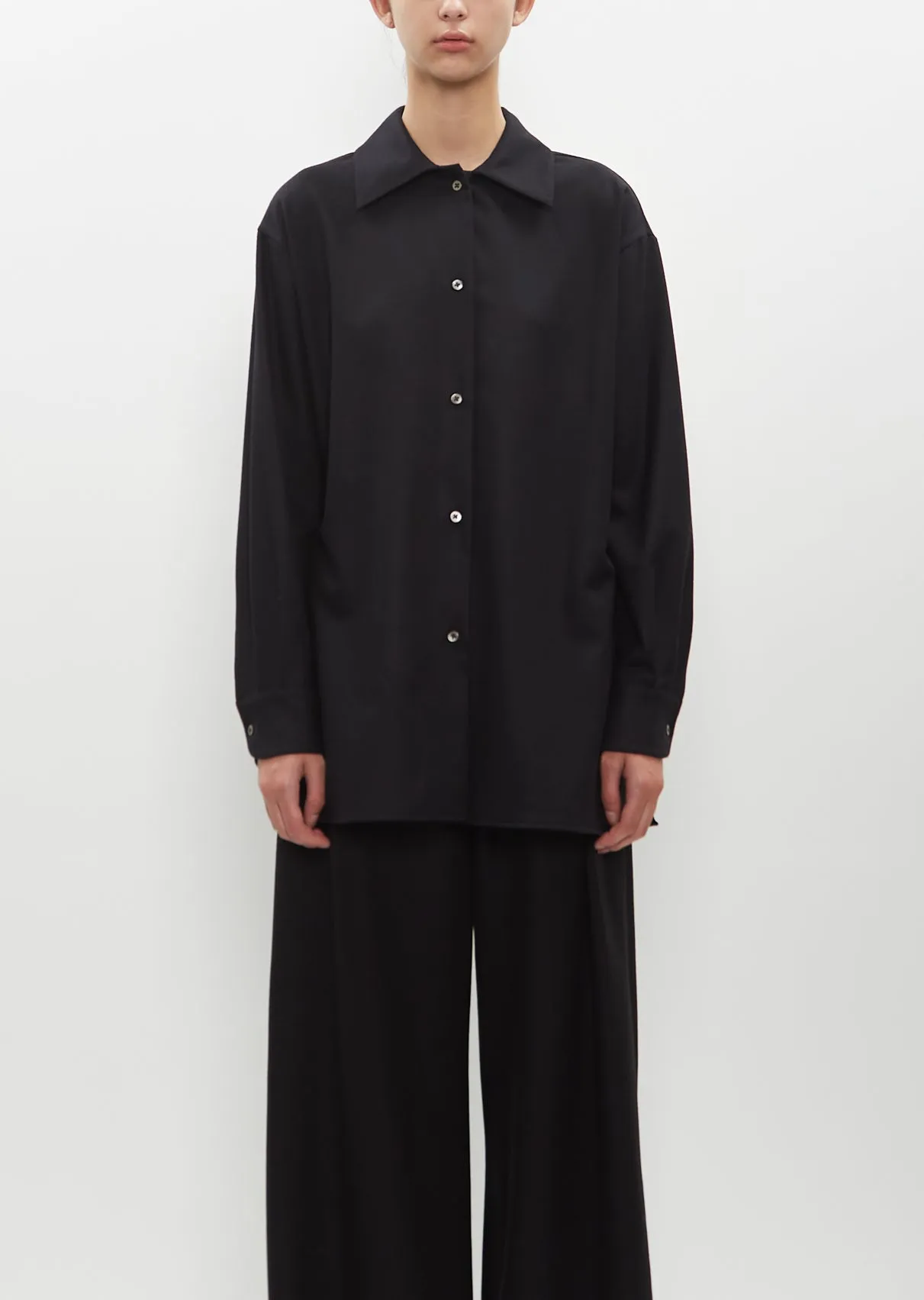 Cashmere-Wool Flannel Komako Shirt sold by La Garconne product image thumbnail 2