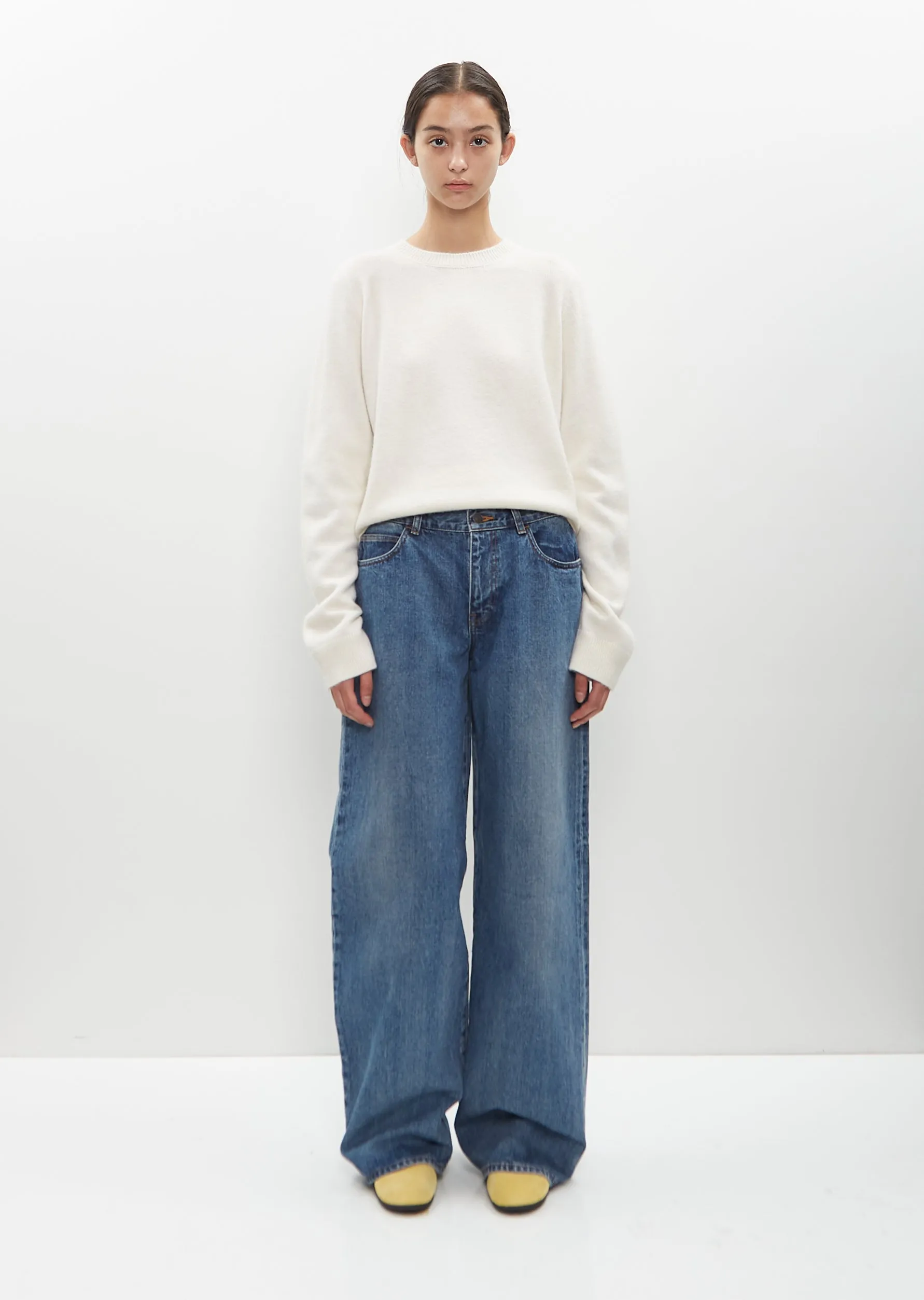 Washed Cotton Eglitta Jean sold by La Garconne