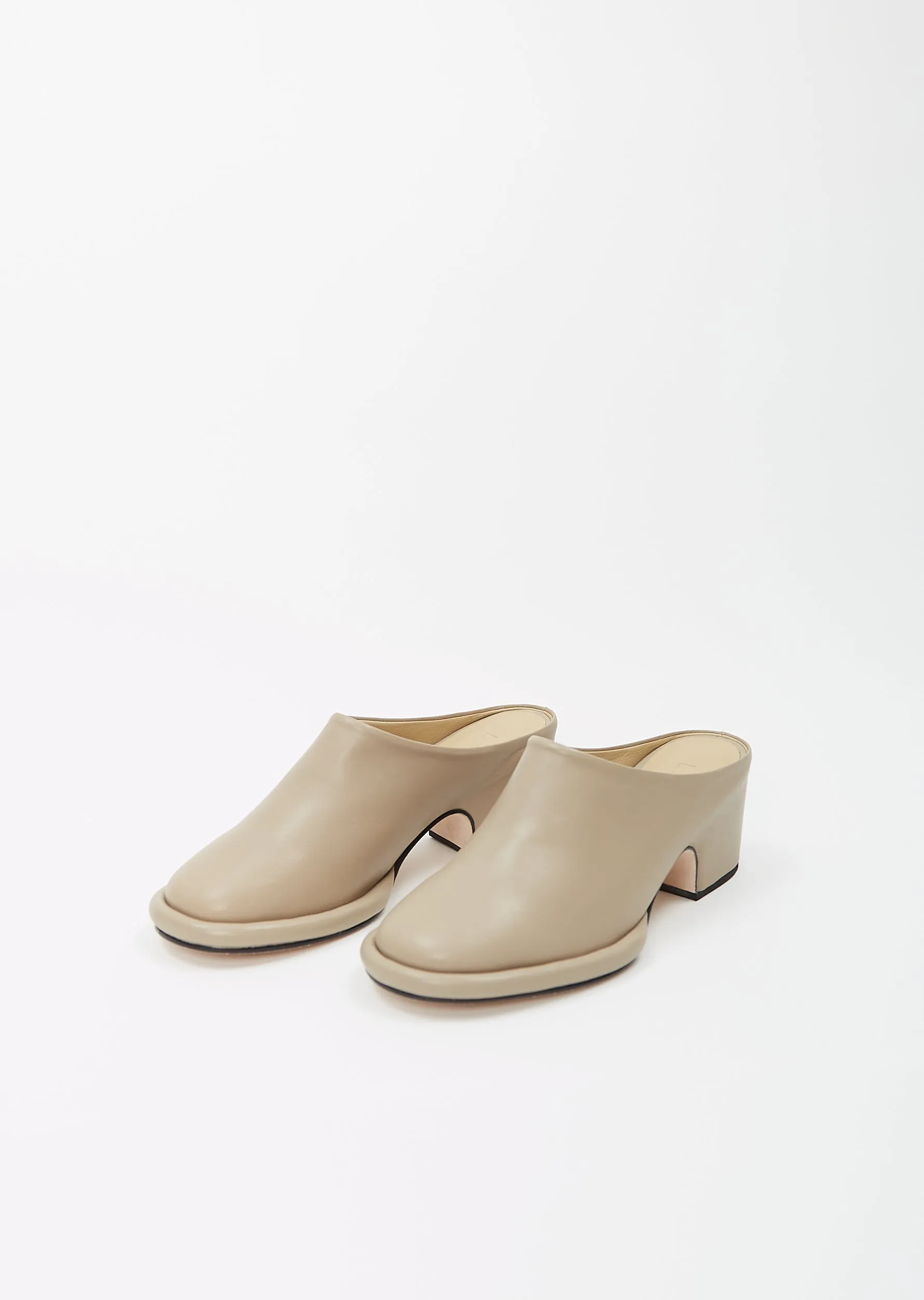 Leather Arch Mule — Greige sold by La Garconne product image thumbnail 2