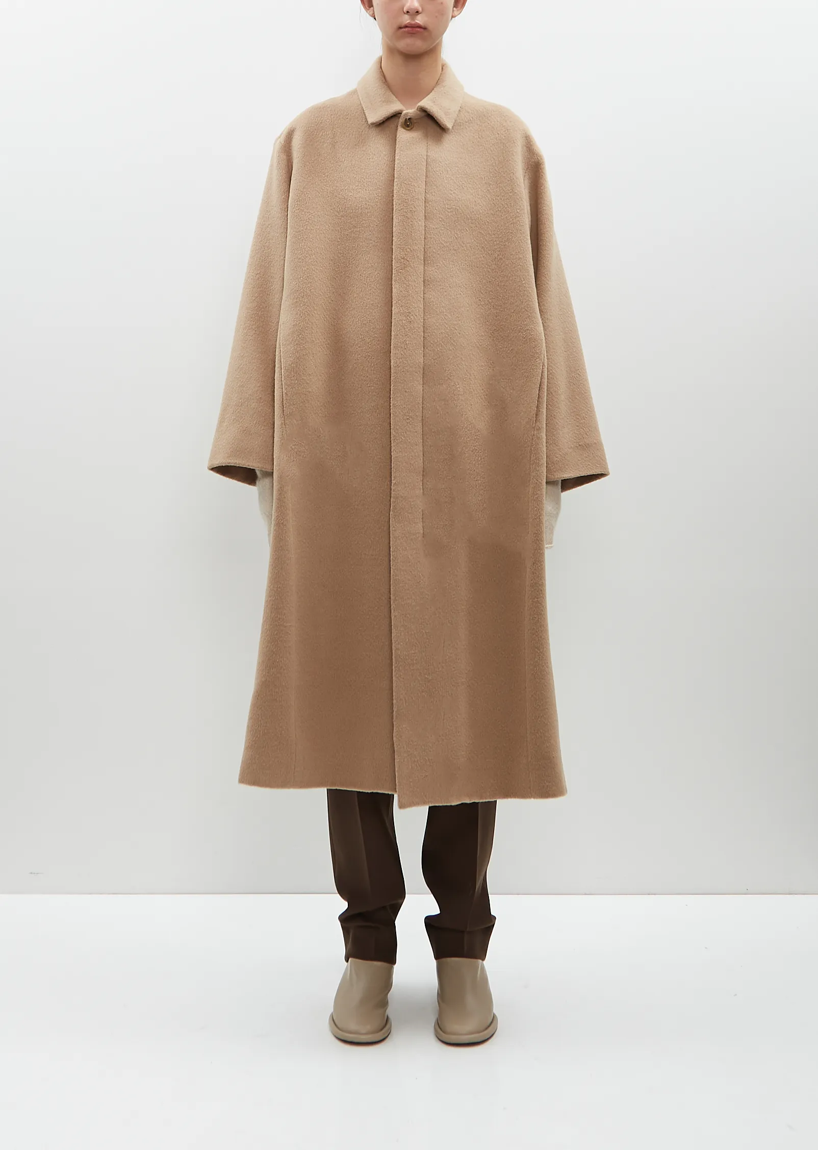 Brushed Alpaca Wool Car Coat sold by La Garconne