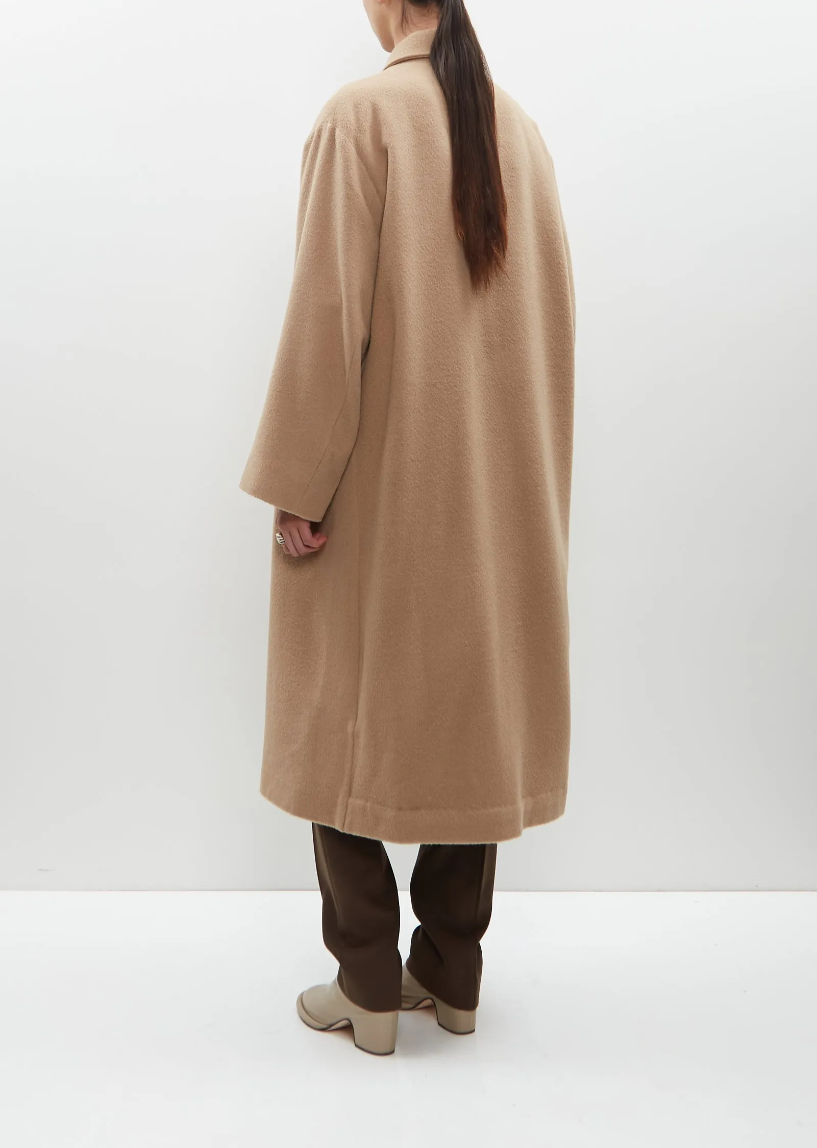 Brushed Alpaca Wool Car Coat sold by La Garconne product image thumbnail 3
