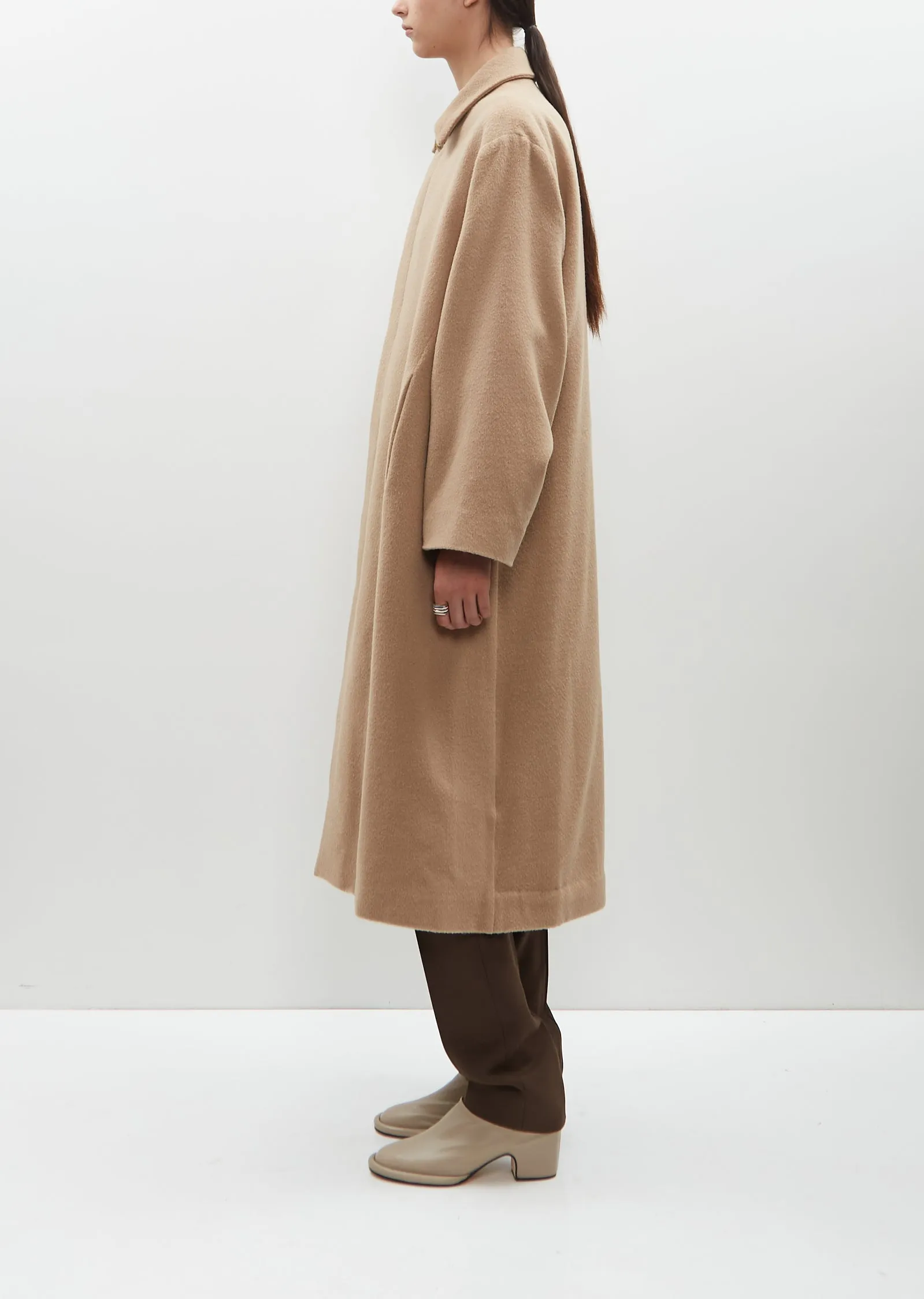 Brushed Alpaca Wool Car Coat sold by La Garconne product image thumbnail 2