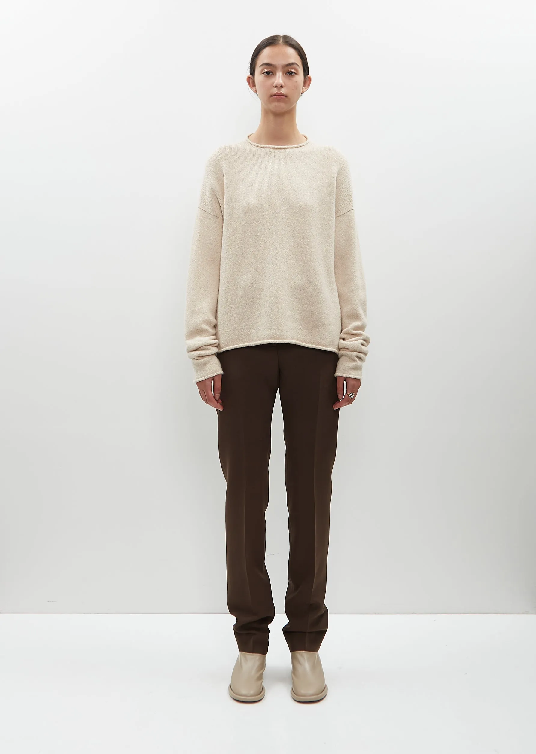Alpaca Cashmere Knit Soft Crewneck sold by La Garconne product image thumbnail 4