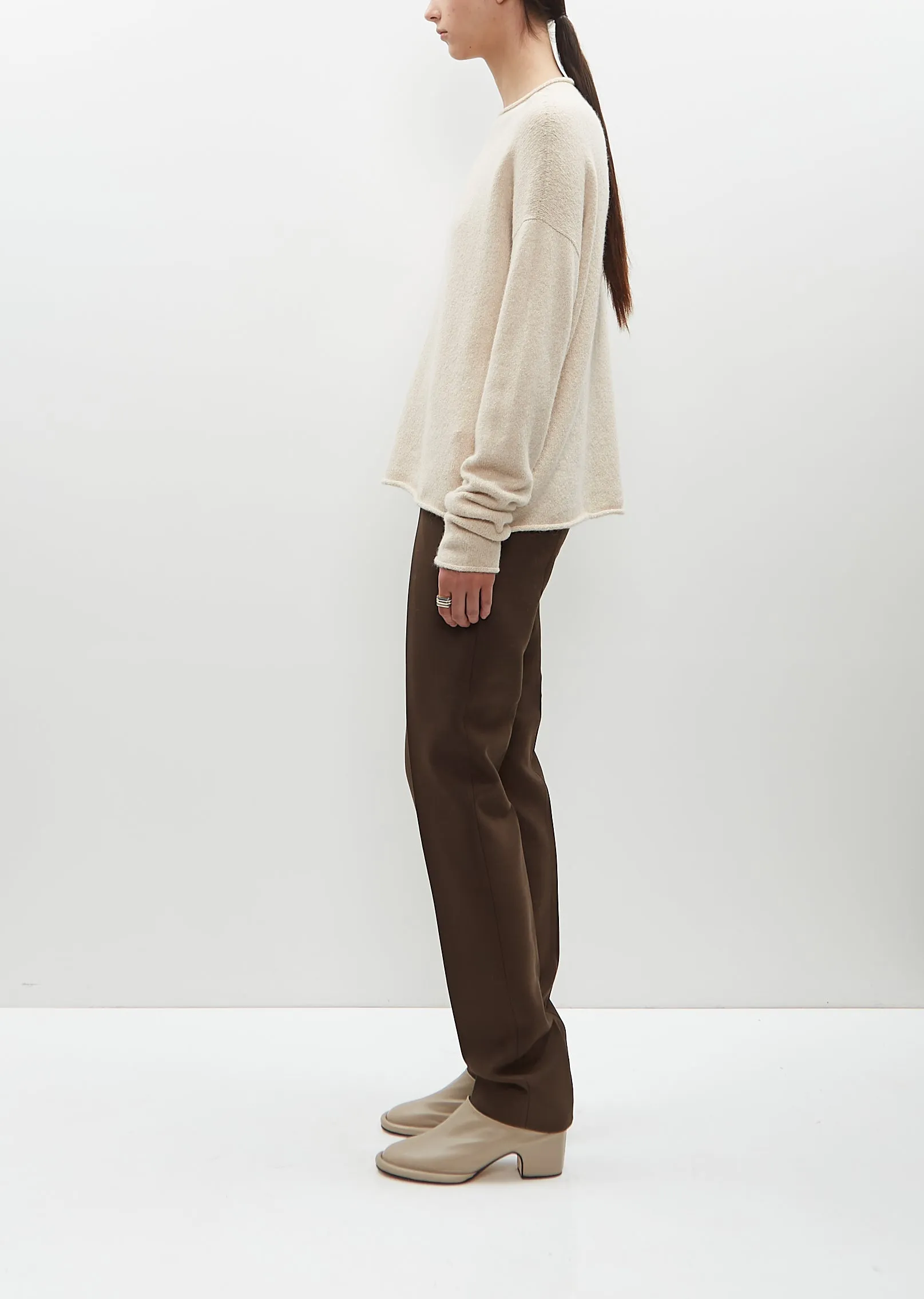Alpaca Cashmere Knit Soft Crewneck sold by La Garconne product image thumbnail 2
