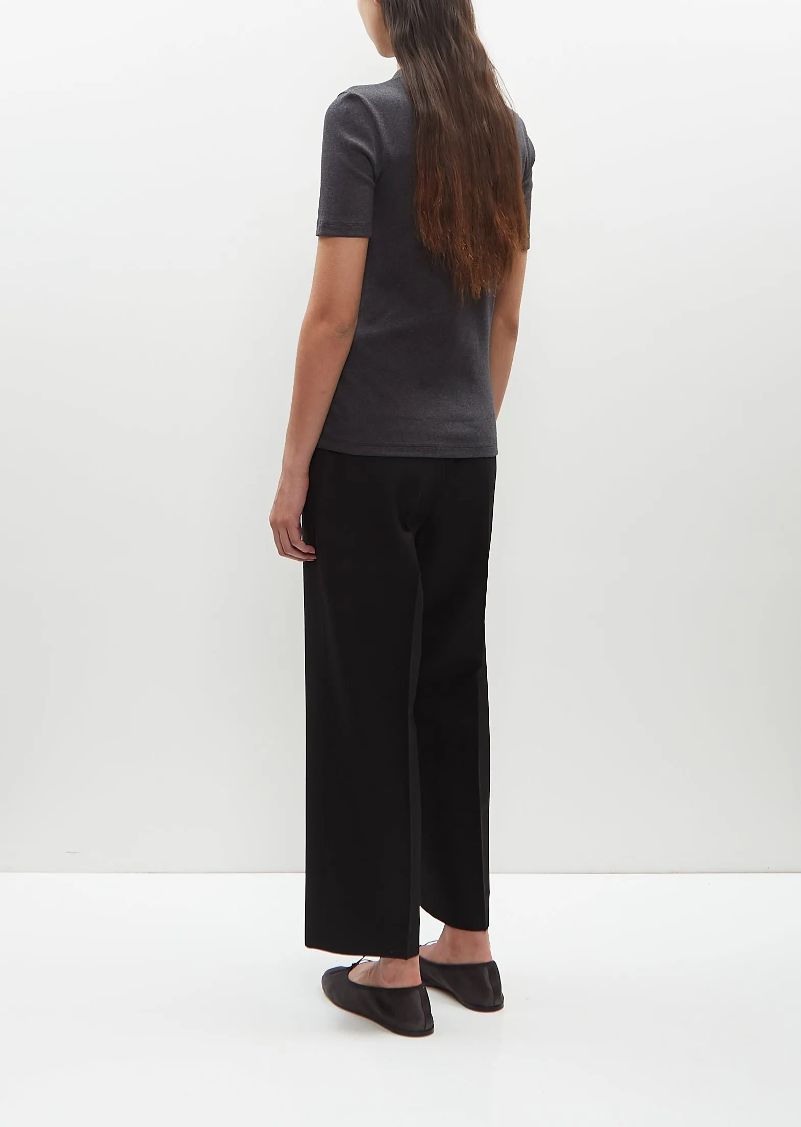 Classic Rib Tee — Charcoal Mèlange sold by La Garconne product image thumbnail 3