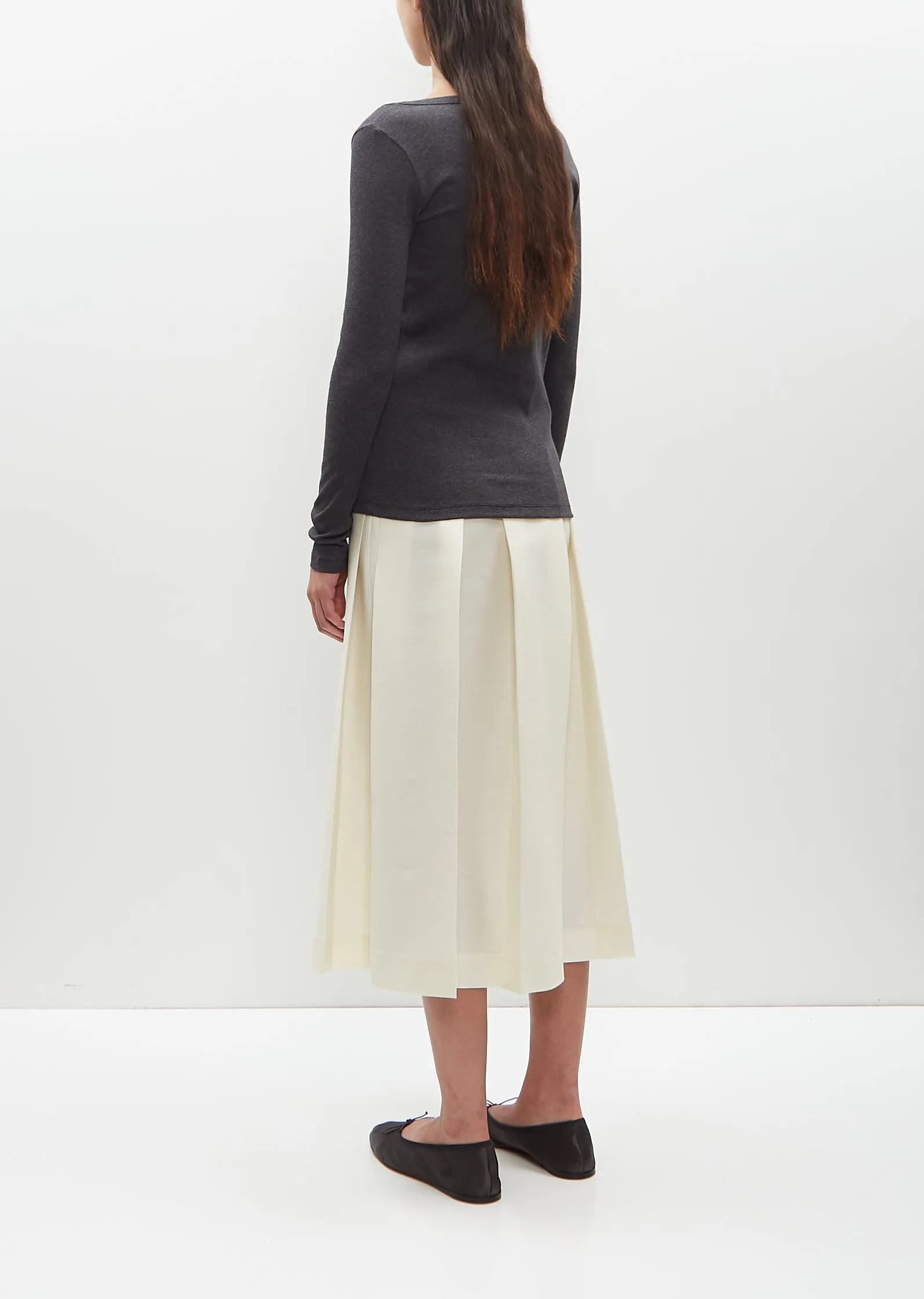 Classic Rib Top — Charcoal Mèlange sold by La Garconne product image thumbnail 3