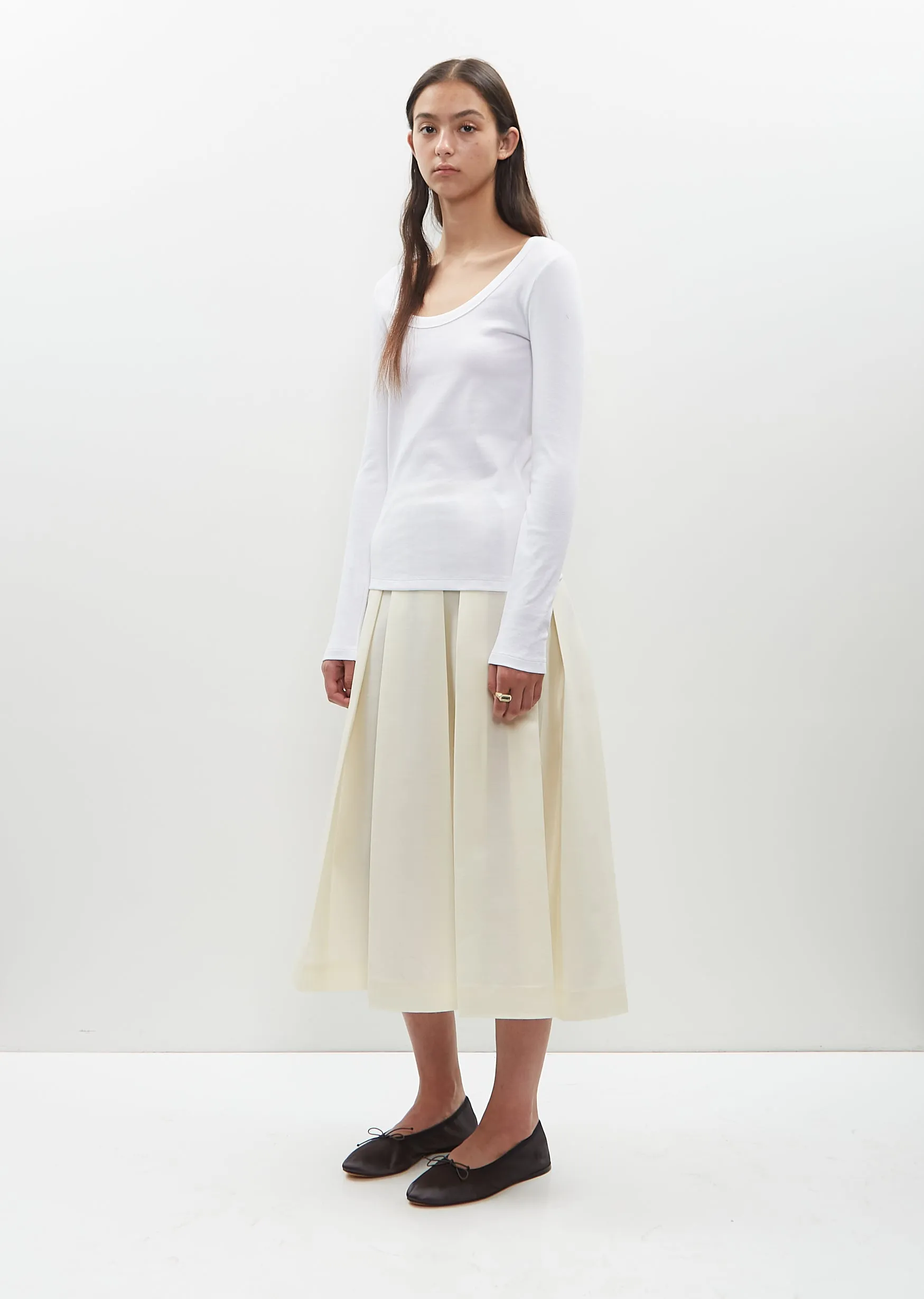 Classic Rib Top — White sold by La Garconne product image thumbnail 5