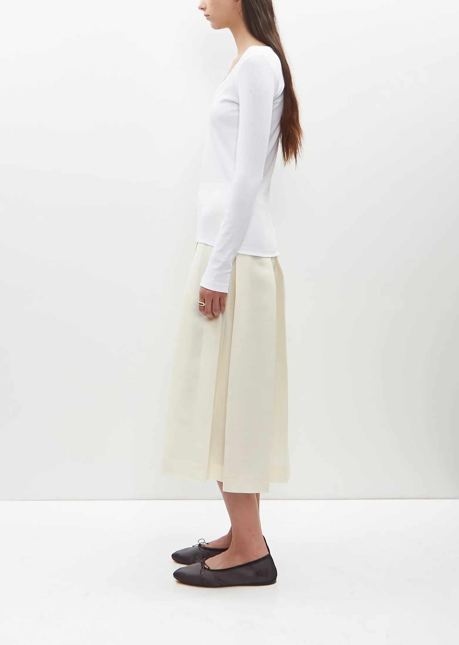 Classic Rib Top — White sold by La Garconne product image thumbnail 2