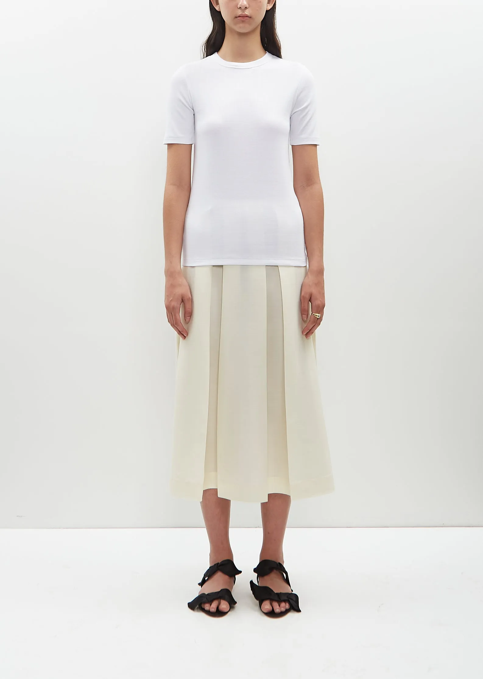 Classic Rib Tee — White sold by La Garconne product image thumbnail 4