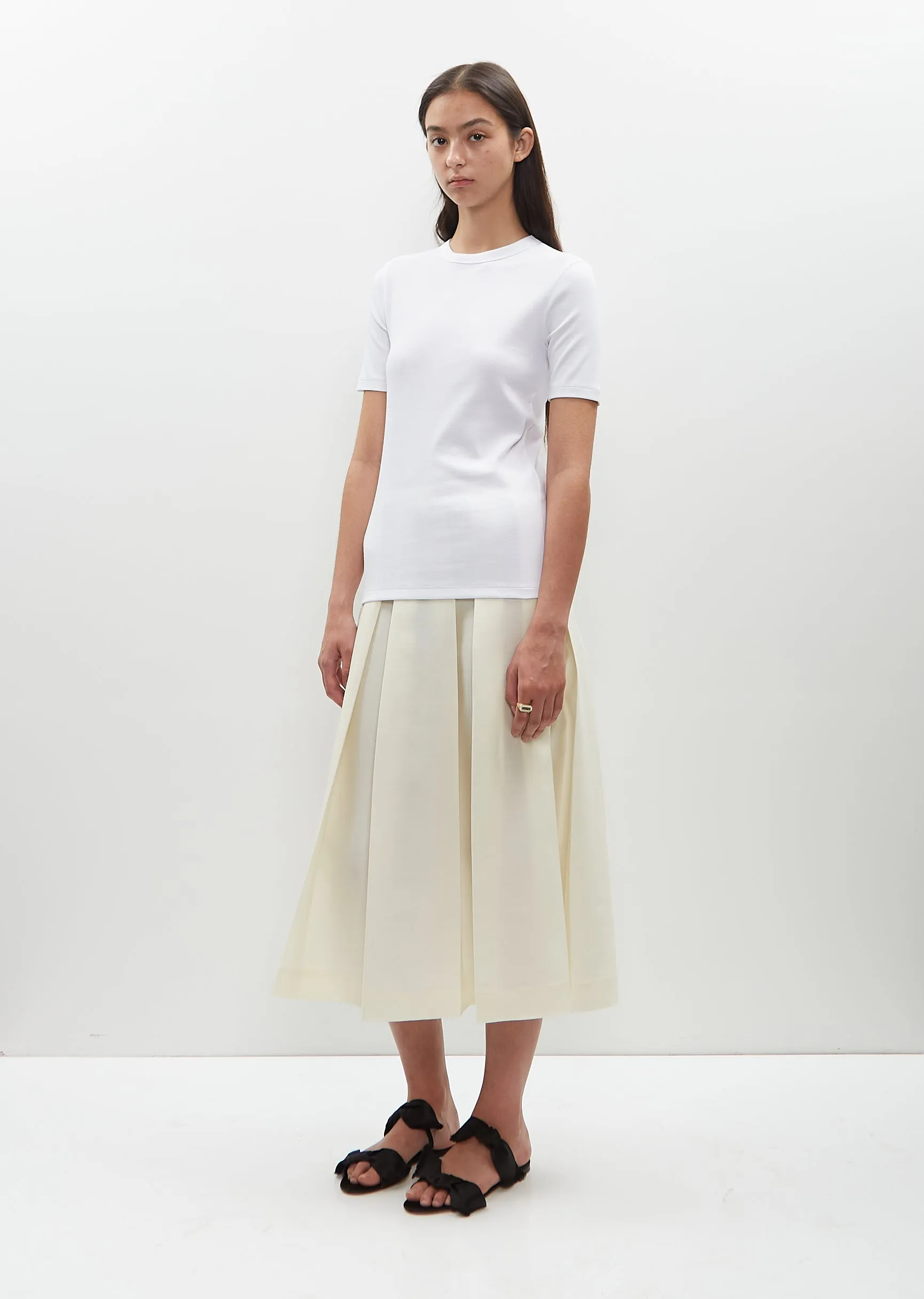 Classic Rib Tee — White sold by La Garconne product image thumbnail 5