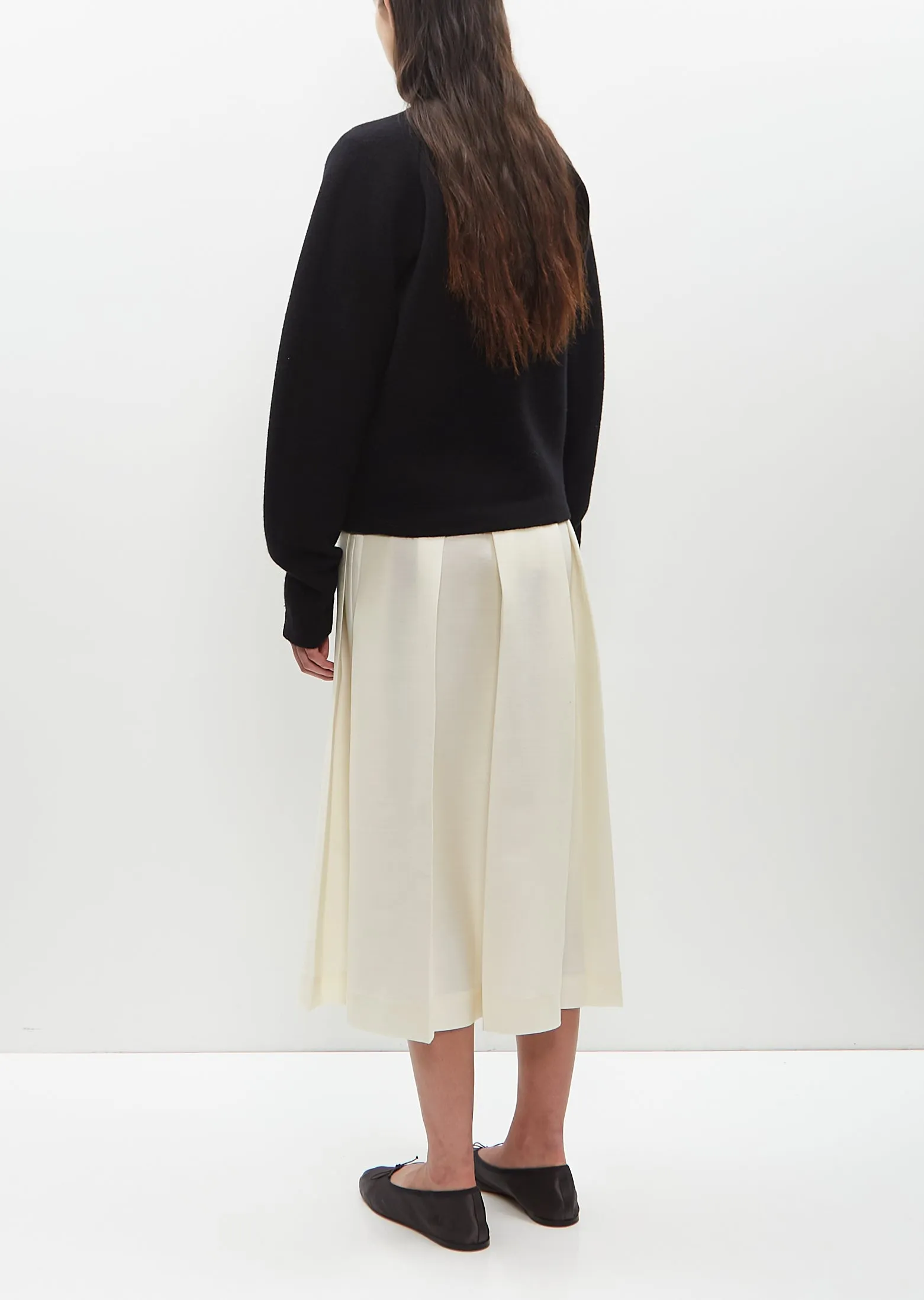 Wool Cashmere Hammered Button Cardigan — Black sold by La Garconne product image thumbnail 3