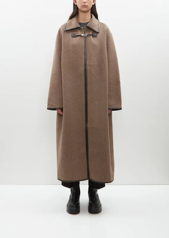 Wool Double Clasp Coat sold by La Garconne