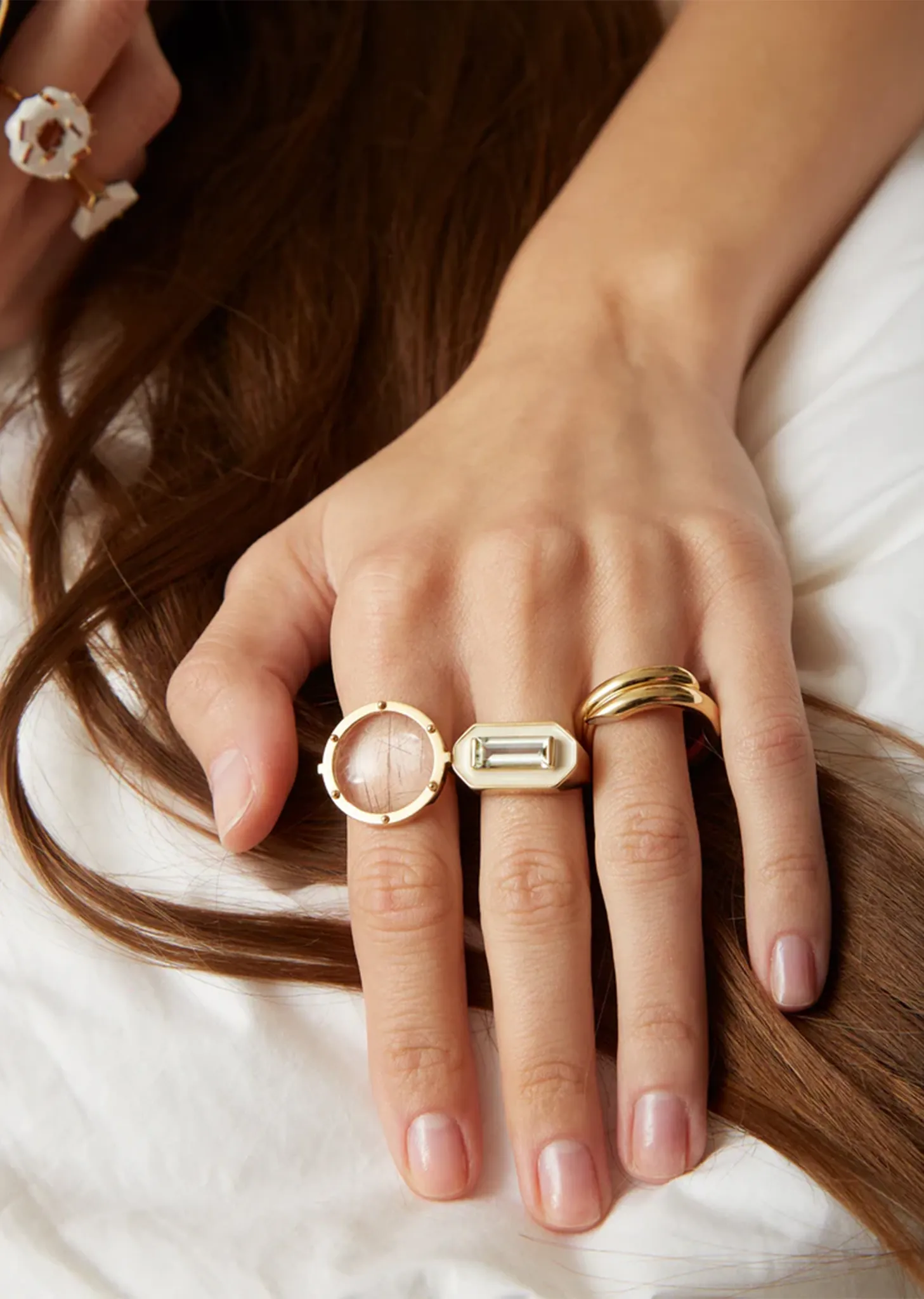 Deco Maxi Baguette Green Amethyst Ring sold by La Garconne product image thumbnail 2