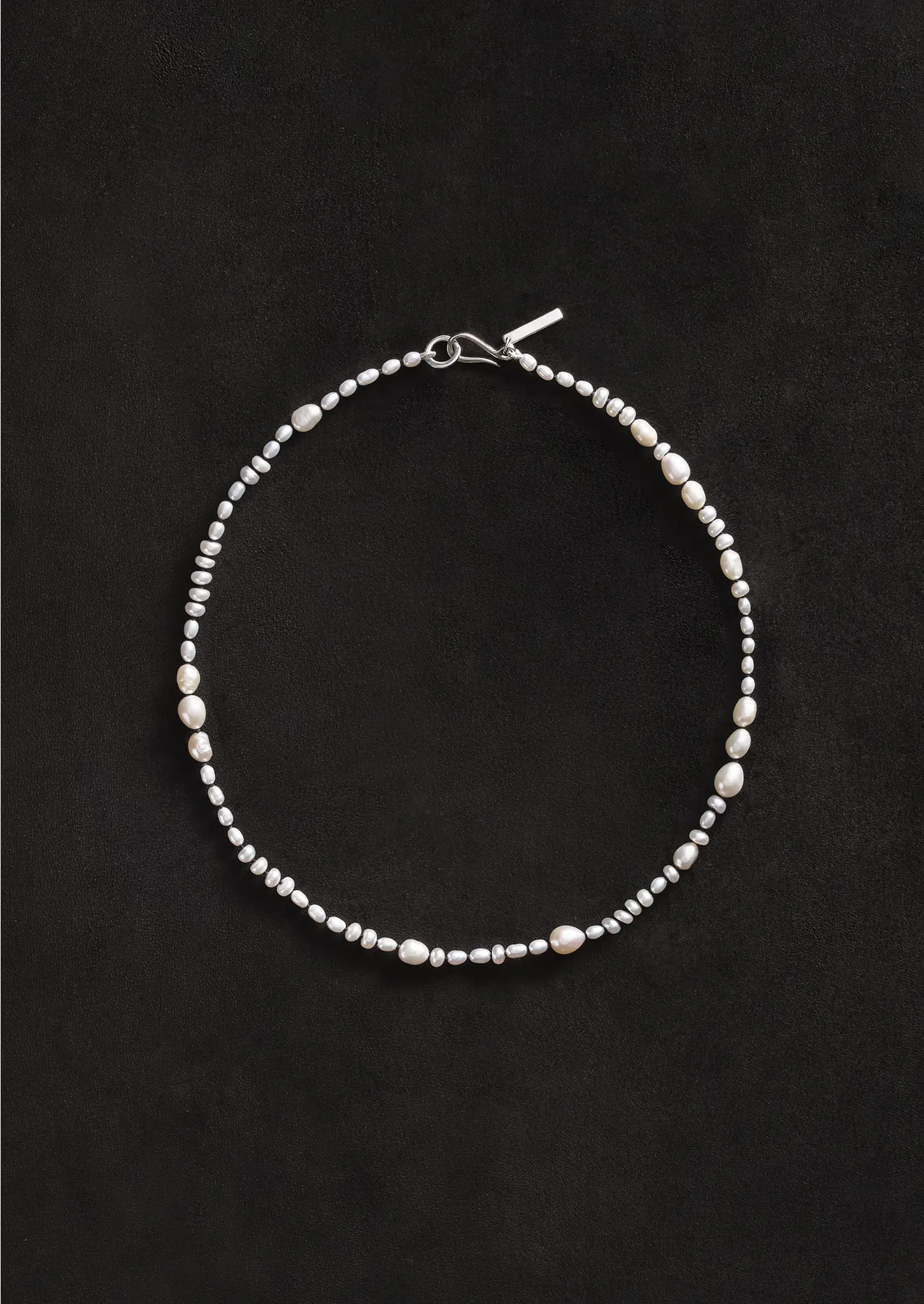 White Pearl Mermaid Necklace 15" sold by La Garconne