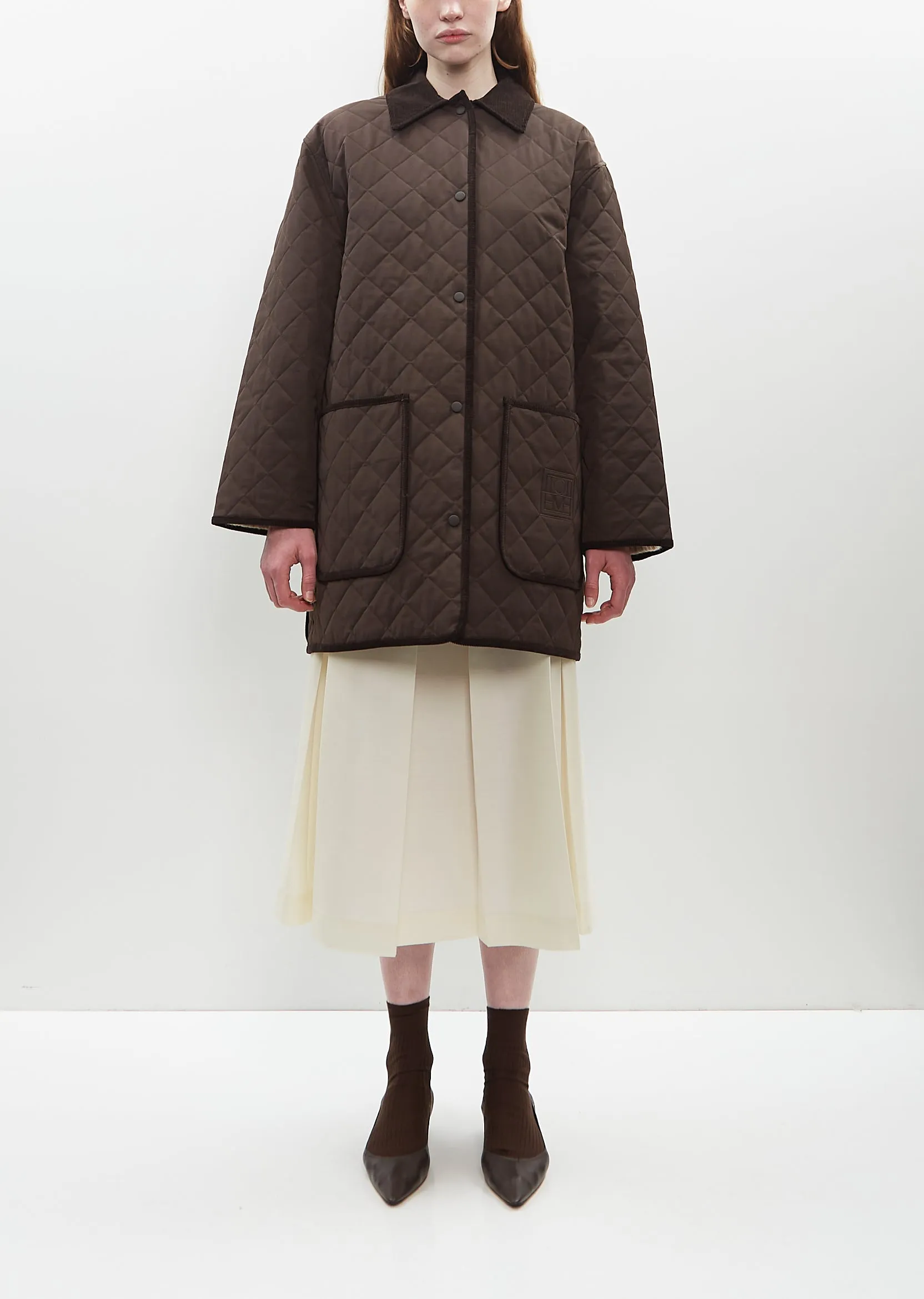 Quilted Cotton Barn Jacket sold by La Garconne product image thumbnail 4