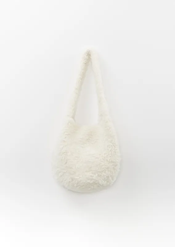 Alpaca Merino Wool Crochet Fur Bag sold by La Garconne
