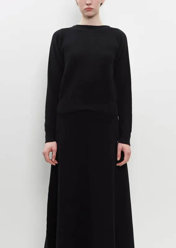 Cashmere Nylon n°41 Body Sweater — Raven sold by La Garconne