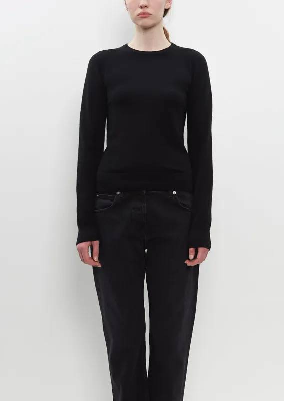 Cashmere Nylon n°382 Belle Sweater — Raven sold by La Garconne