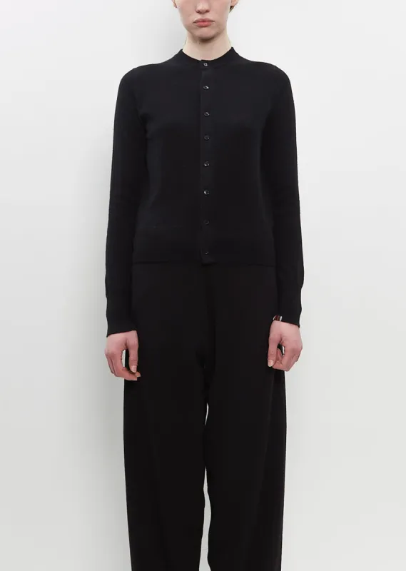 Cashmere n°300 Little 2 Cardigan — Raven sold by La Garconne