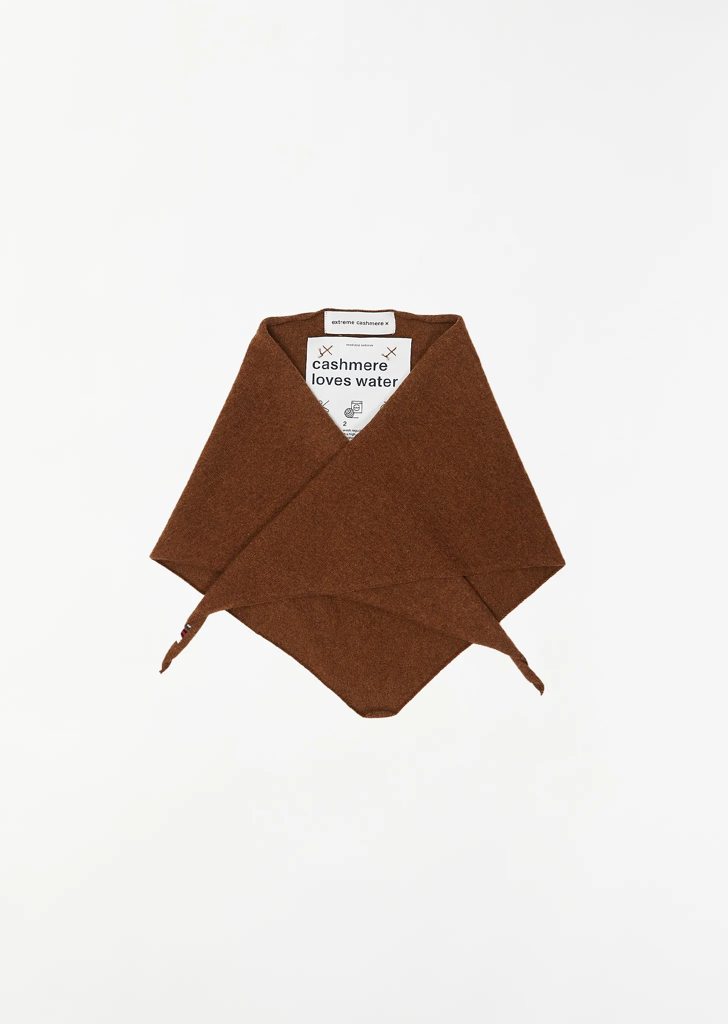 Cashmere Nylon n°35 Bandana Scarf — Rust sold by La Garconne