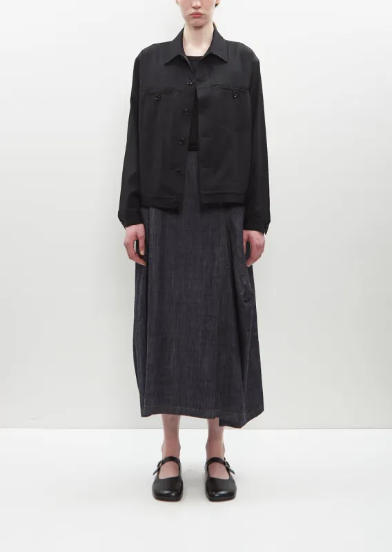 Cotton Denim Flare Skirt sold by La Garconne
