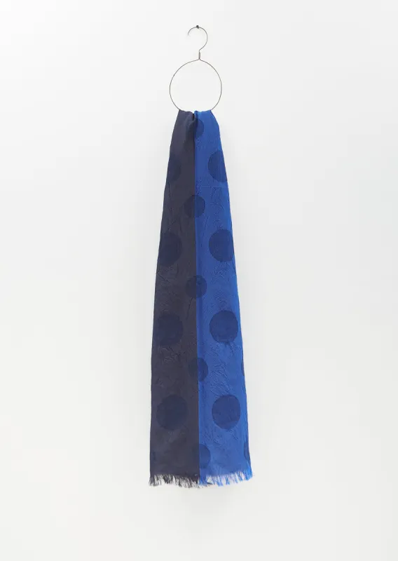 Two Tone Polka Dot Scarf — Blue sold by La Garconne