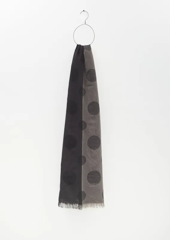 Two Tone Polka Dot Scarf — Black sold by La Garconne