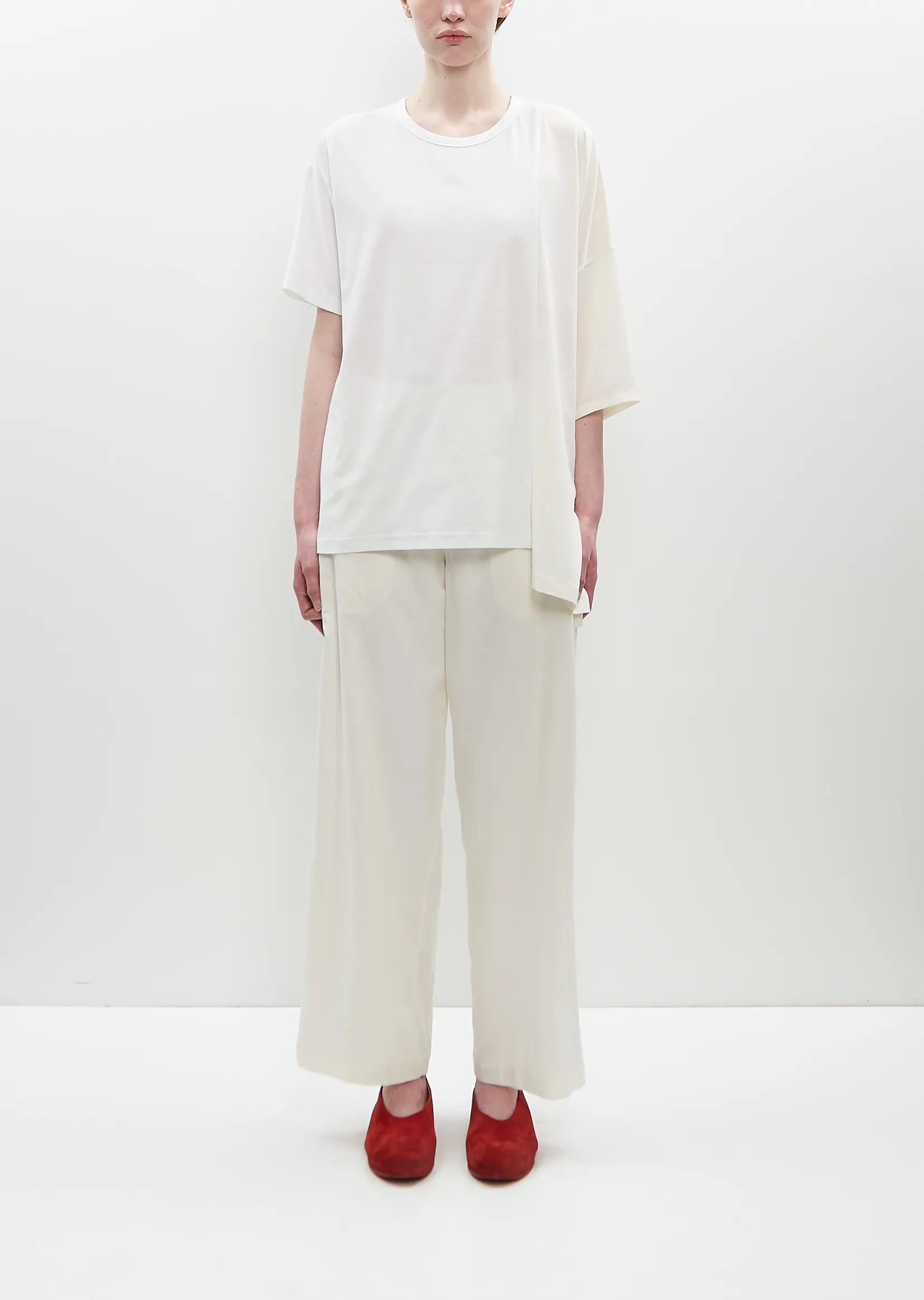 Stretch Jersey Asymmetrical Drop Top sold by La Garconne product image thumbnail 4