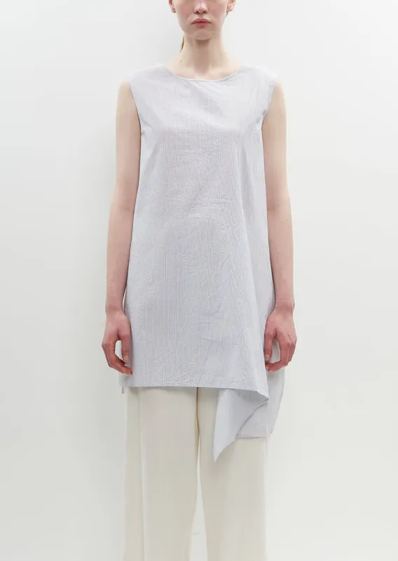 Cotton Poplin Asymmetric Handkerchief Blouse sold by La Garconne