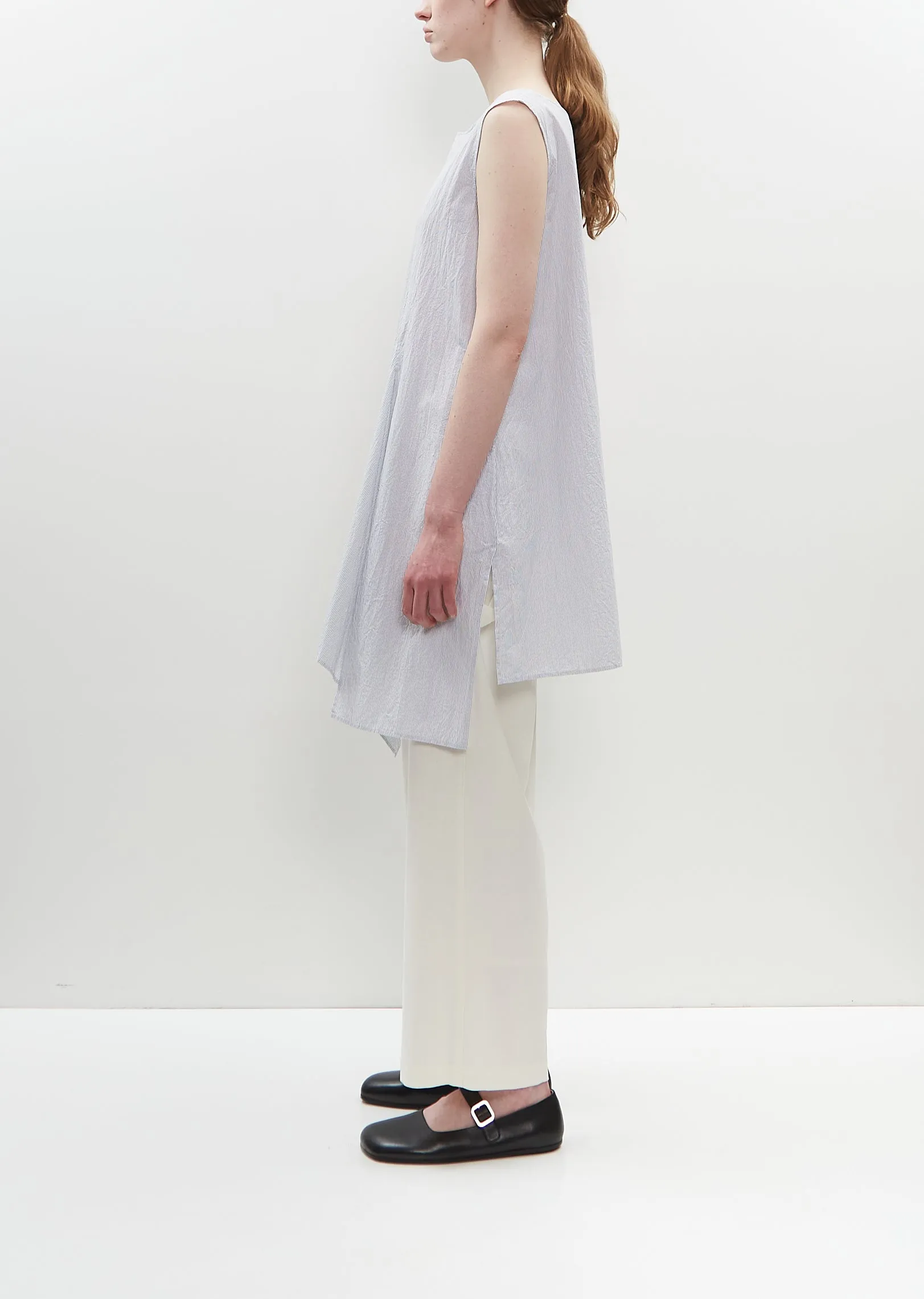 Cotton Poplin Asymmetric Handkerchief Blouse sold by La Garconne product image thumbnail 2