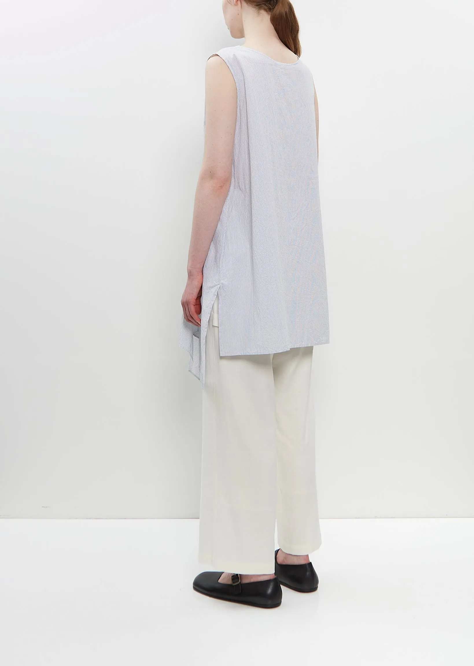Cotton Poplin Asymmetric Handkerchief Blouse sold by La Garconne product image thumbnail 3