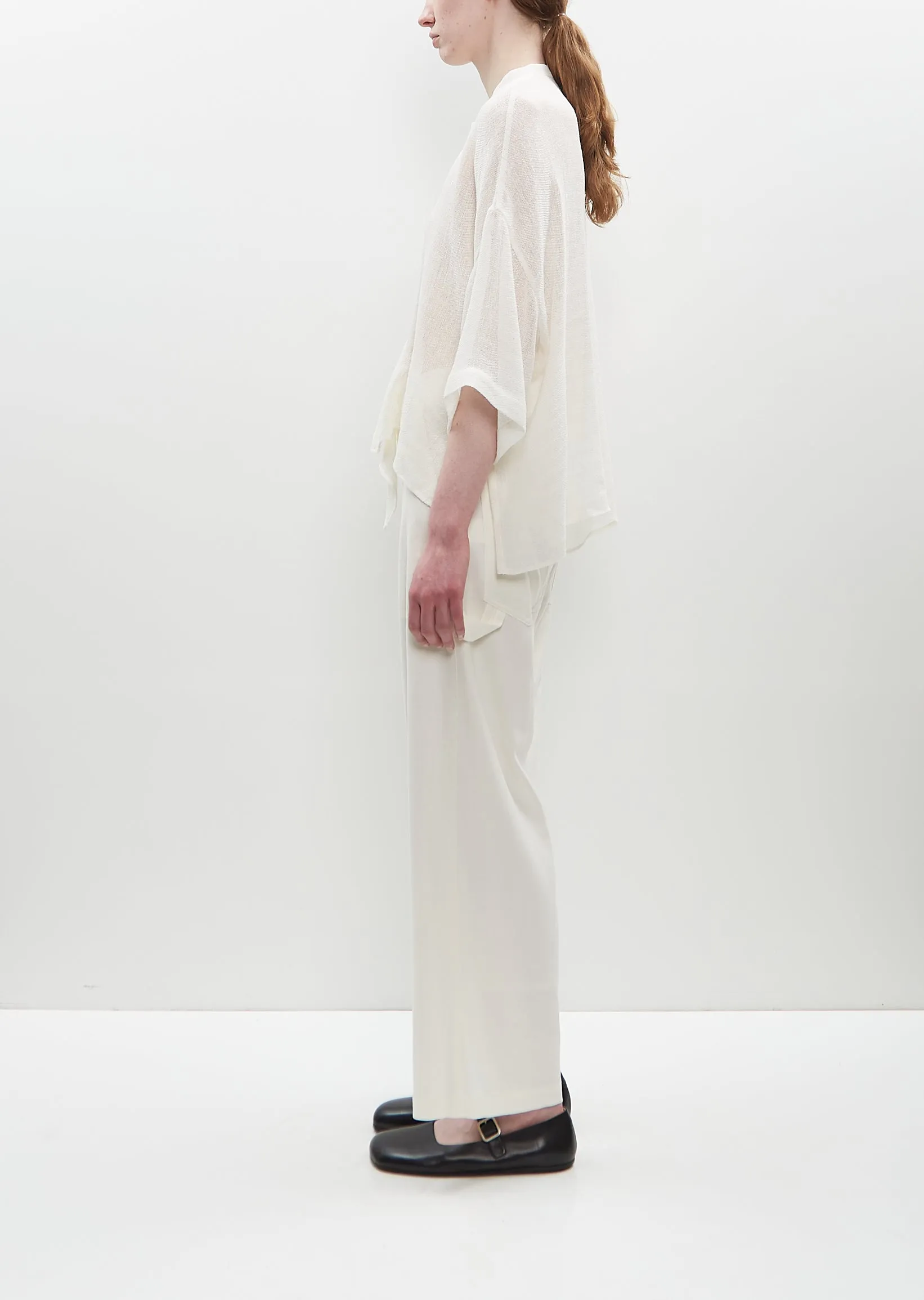 Open Knit Box Shirt — Off White sold by La Garconne product image thumbnail 2