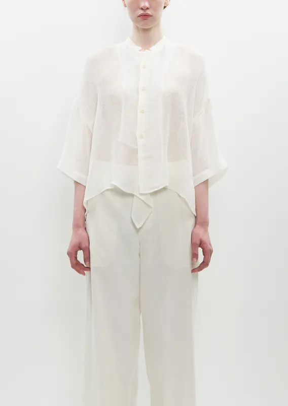Open Knit Box Shirt — Off White sold by La Garconne