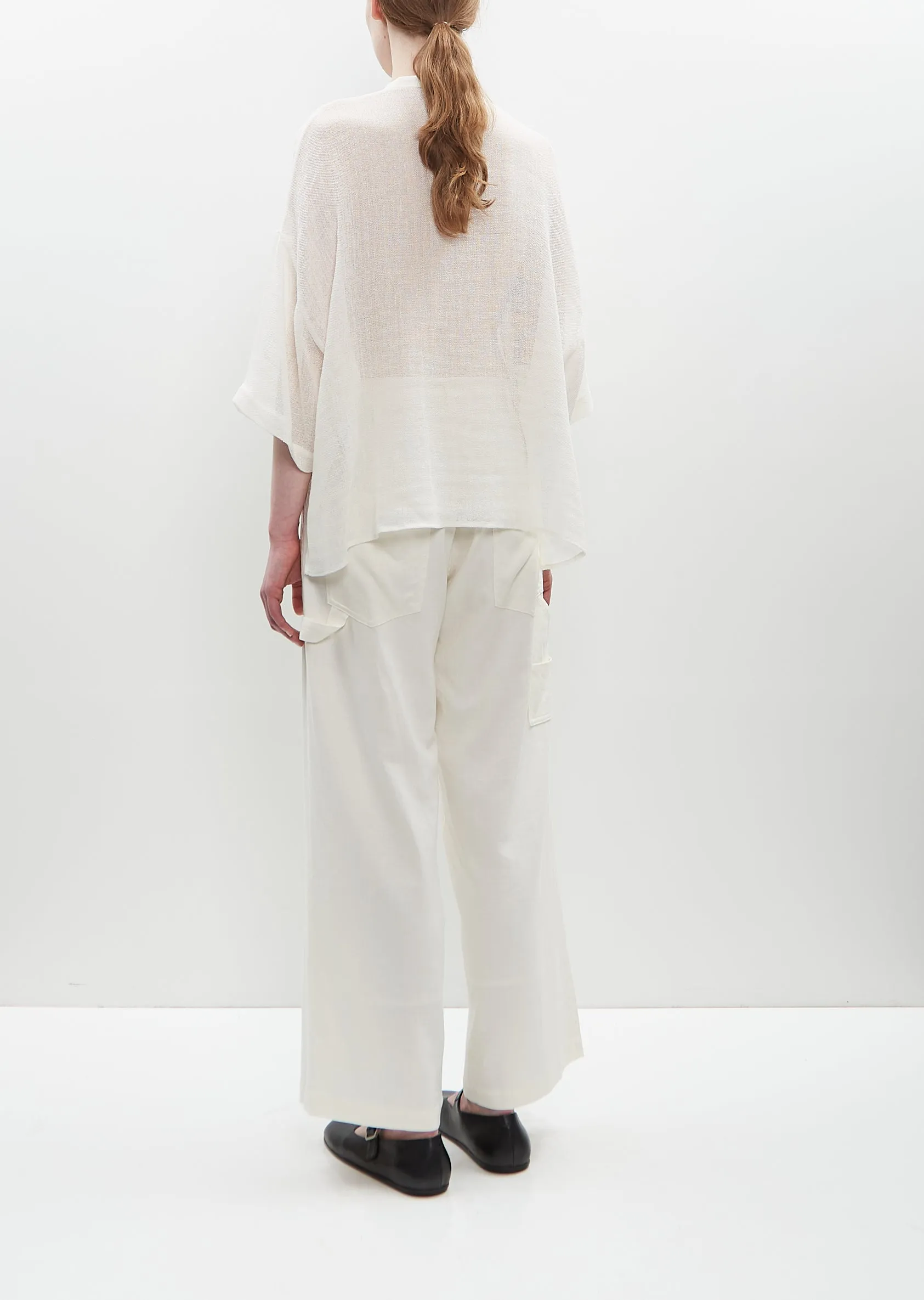 Open Knit Box Shirt — Off White sold by La Garconne product image thumbnail 3