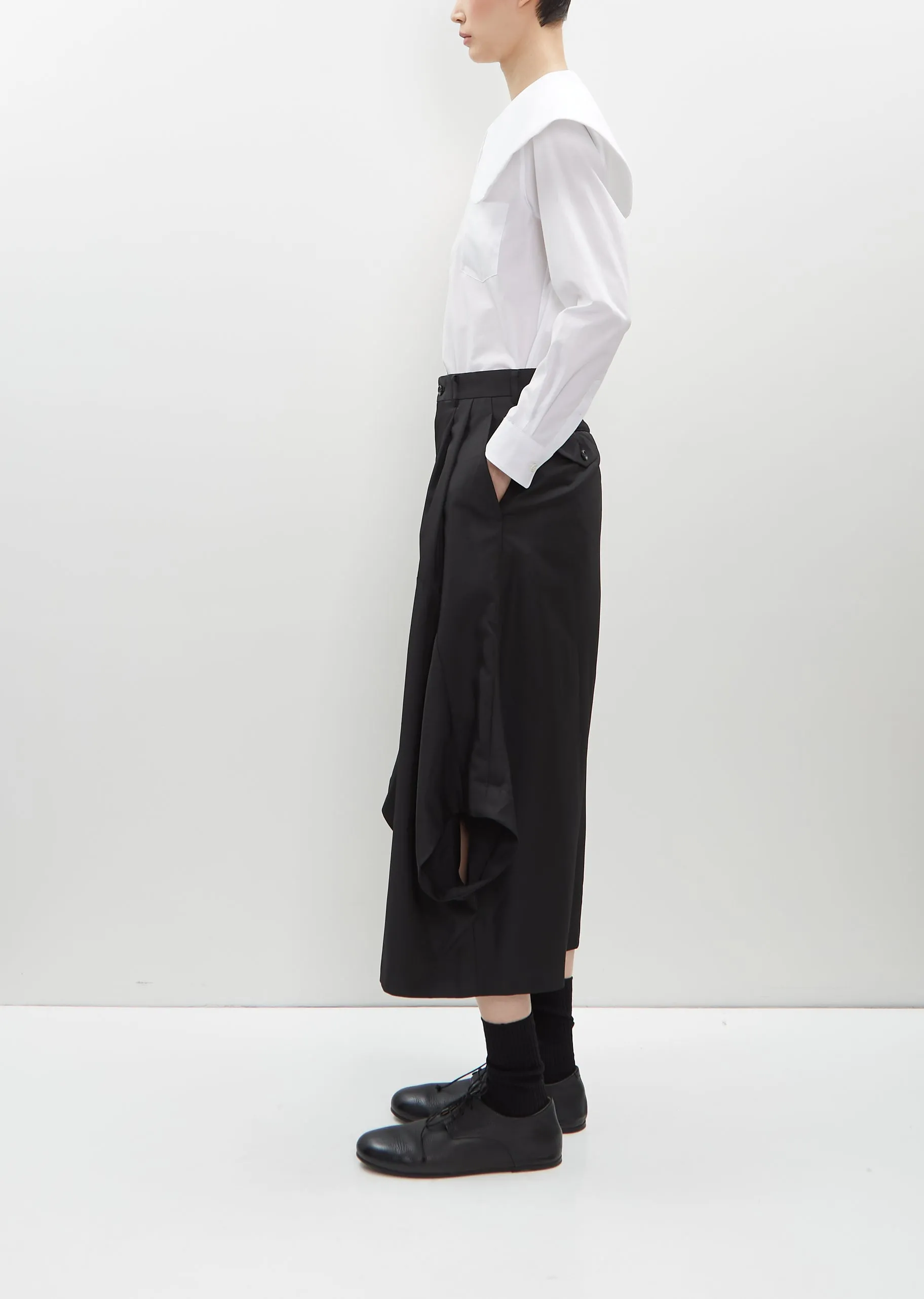 Pleat Front Asymmetrical Pant sold by La Garconne product image thumbnail 2