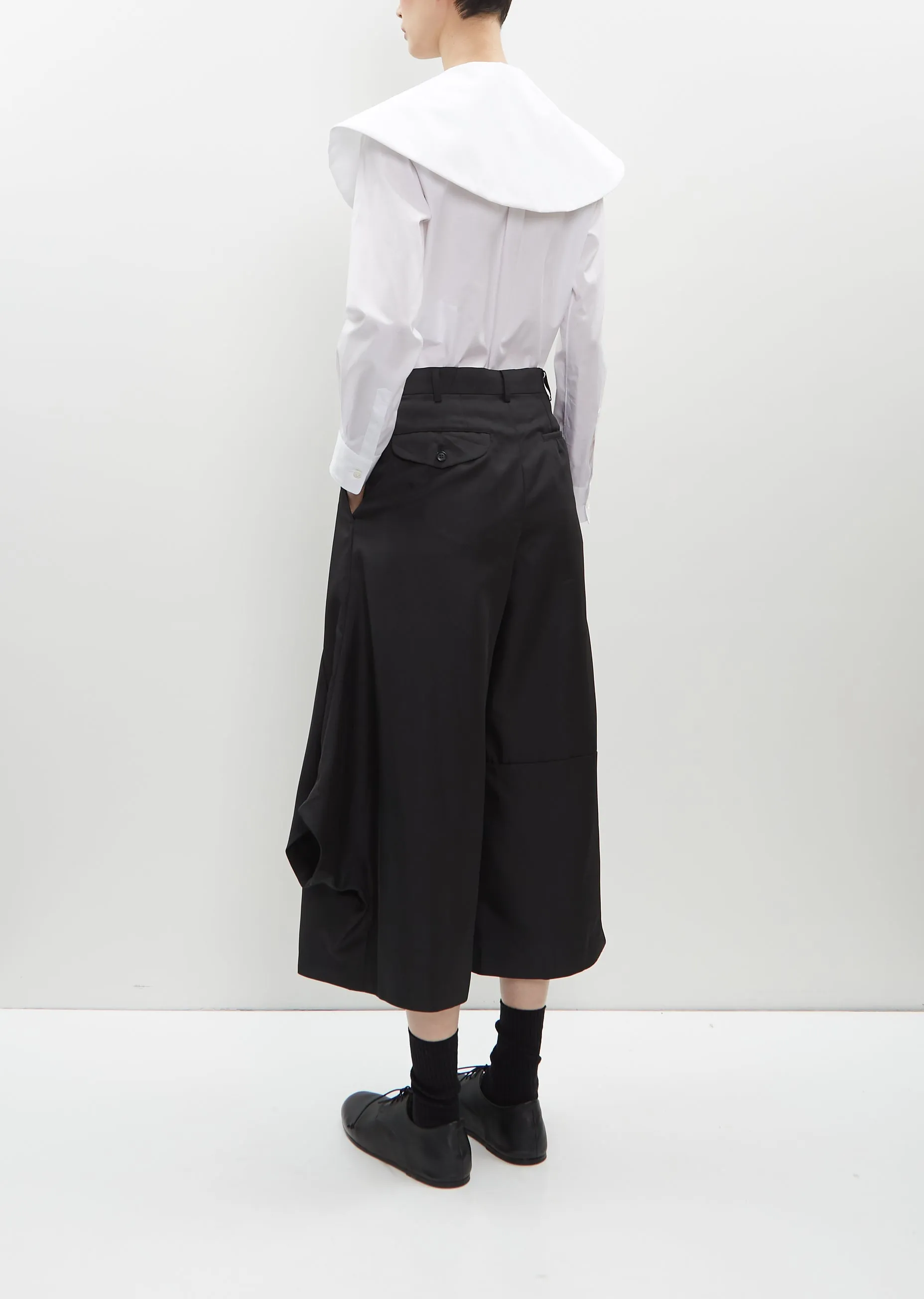 Pleat Front Asymmetrical Pant sold by La Garconne product image thumbnail 3