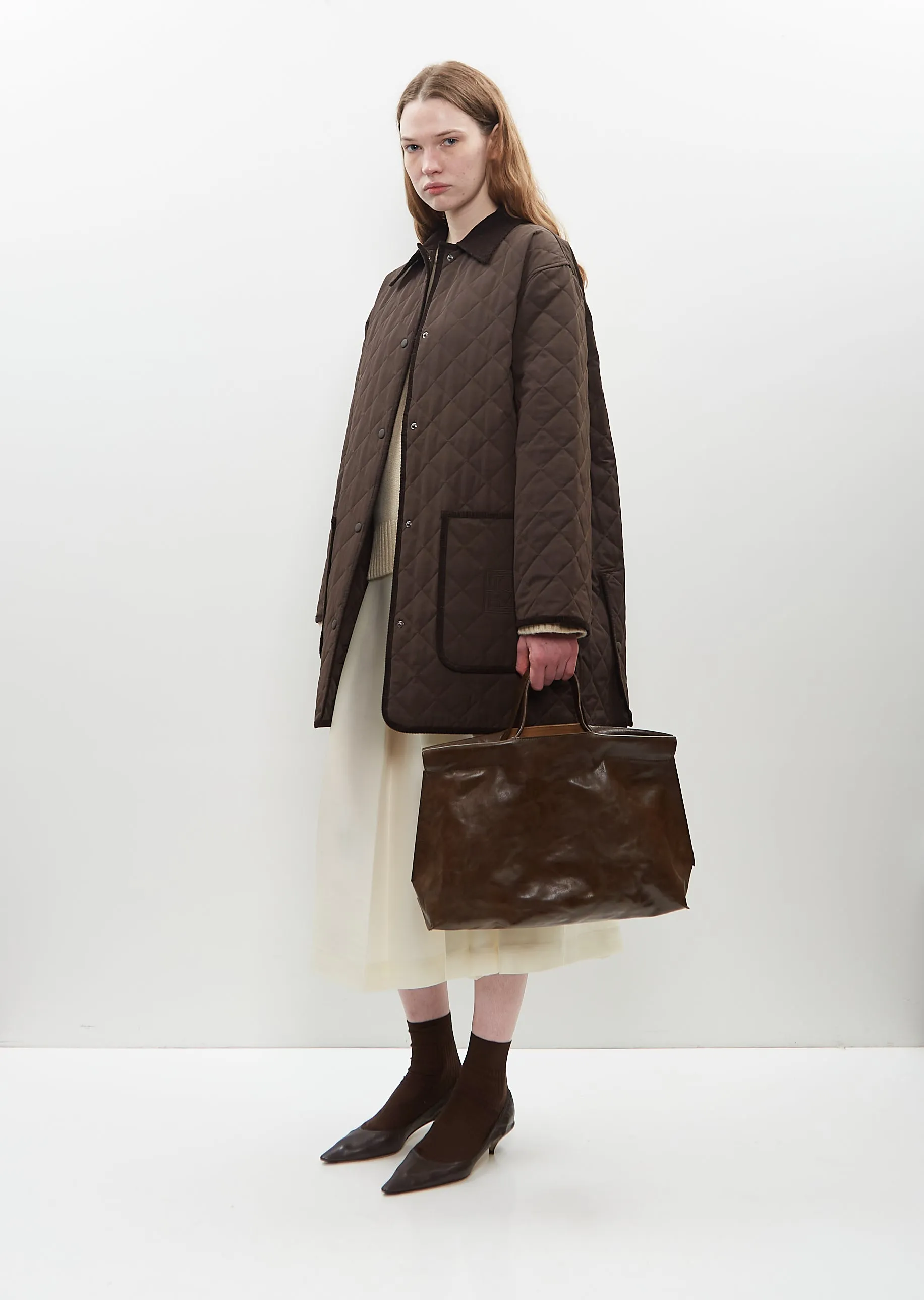 Shopper Bag, Midi — Olive sold by La Garconne product image thumbnail 2