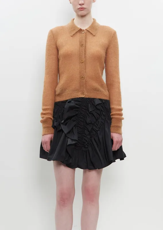 Mohair Jaki Cardigan — Chestnut sold by La Garconne