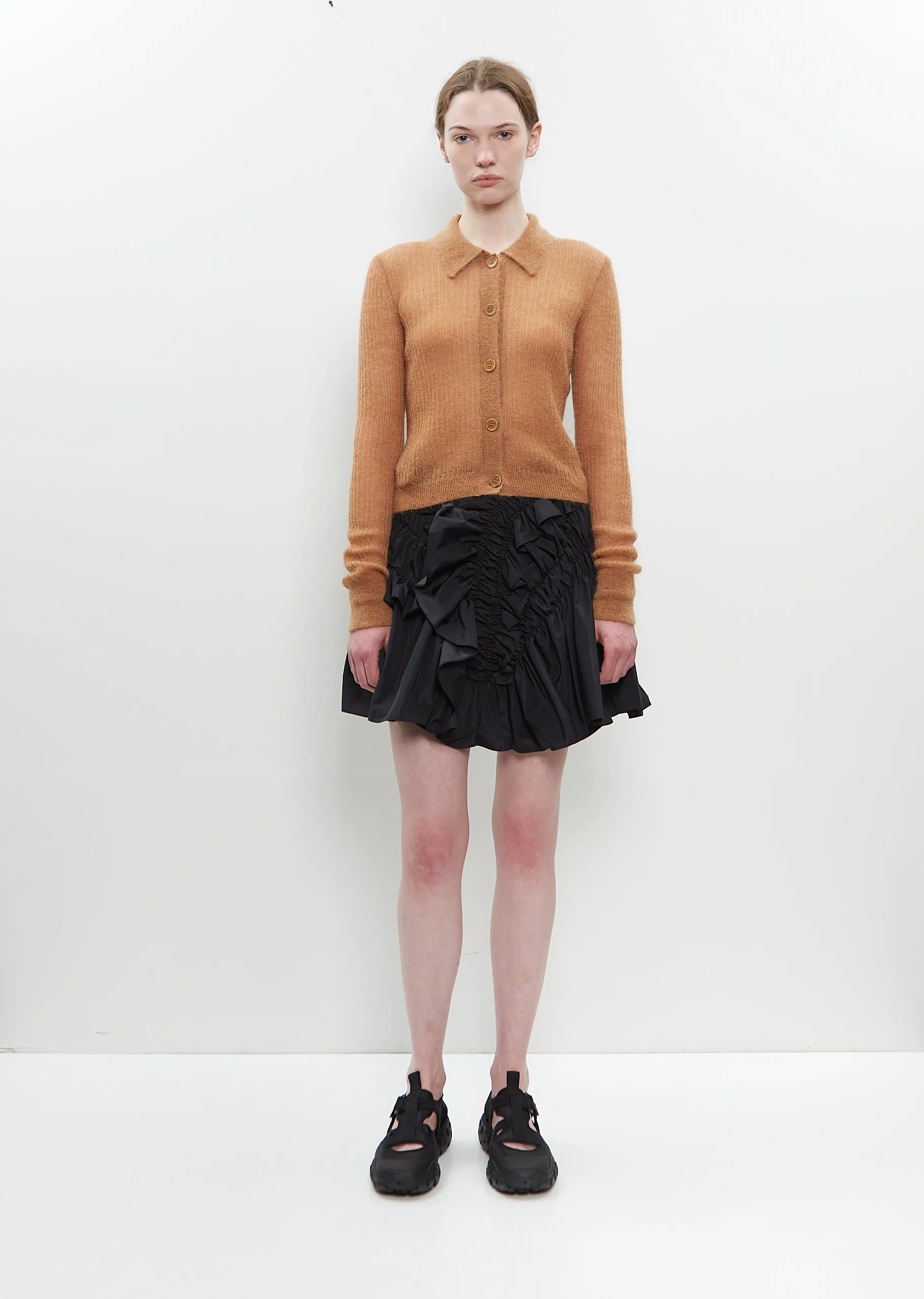 Mohair Jaki Cardigan — Chestnut sold by La Garconne product image thumbnail 4