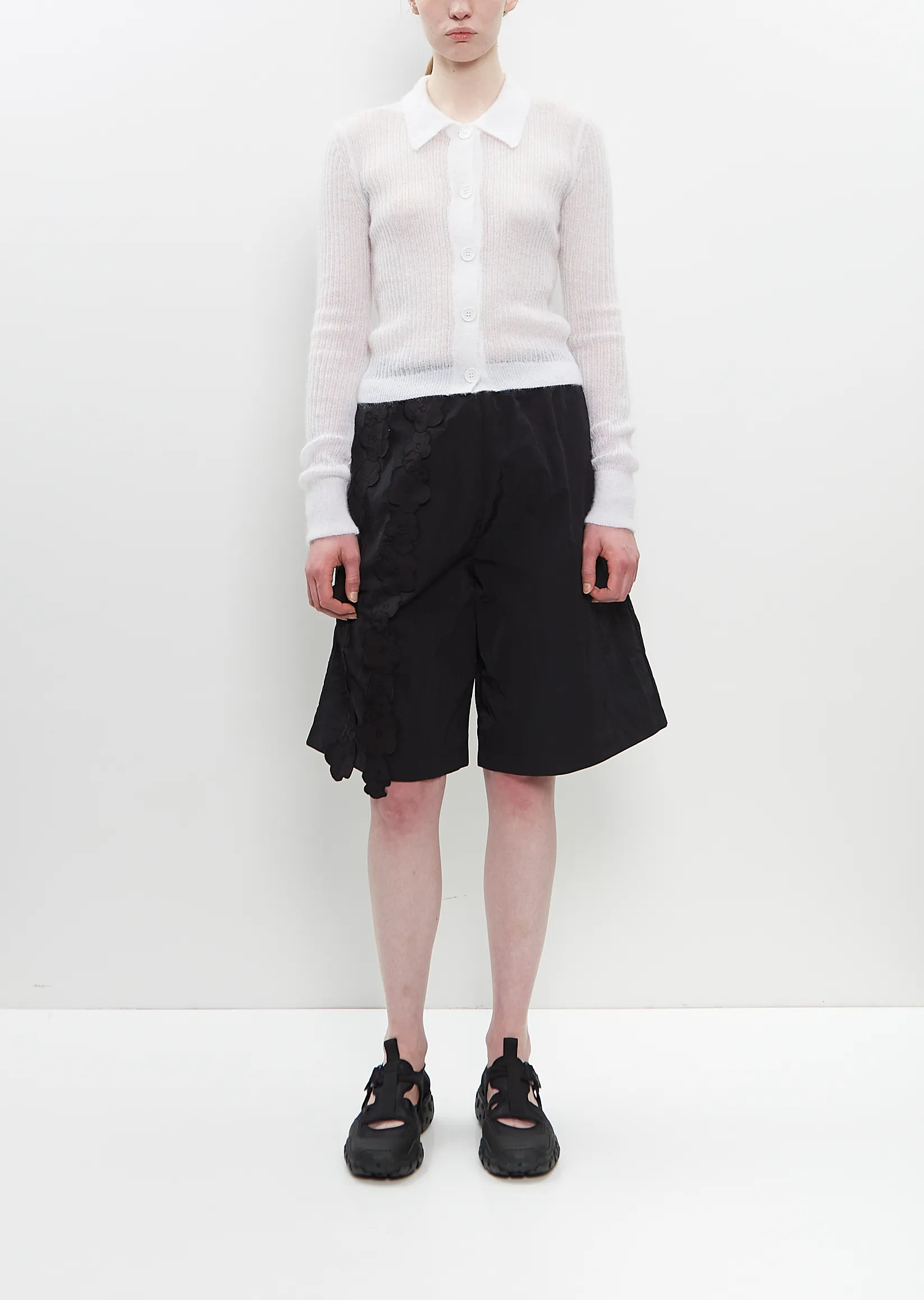 Mohair Jaki Cardigan — White sold by La Garconne product image thumbnail 4