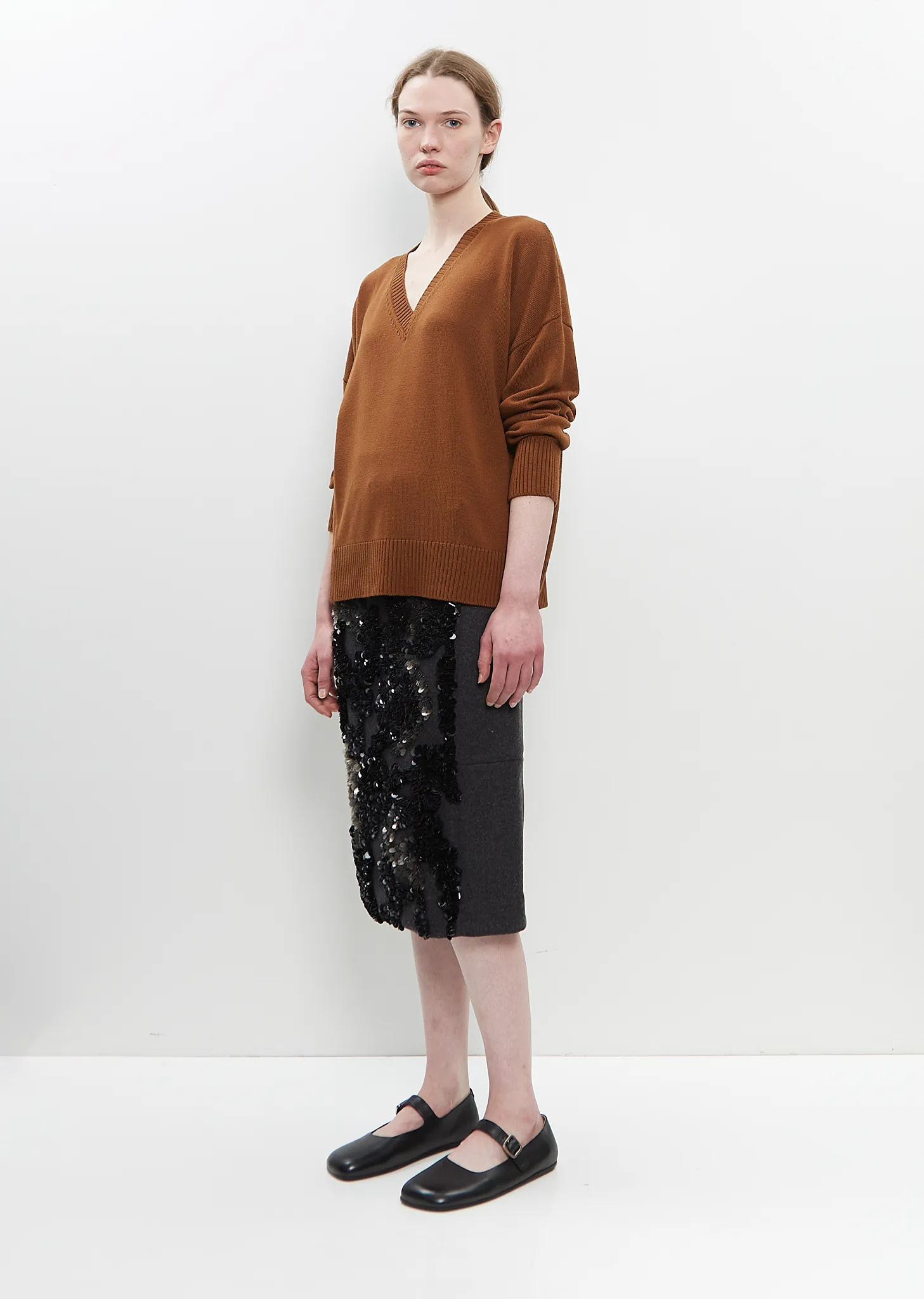 Merino Wool V Neck Knit sold by La Garconne product image thumbnail 5