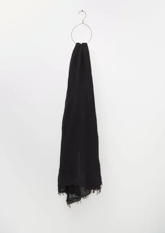 Woven Cashmere Medium Woven Scarf — Black sold by La Garconne
