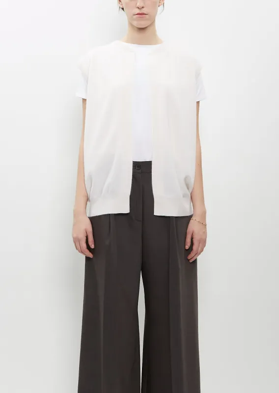 Stretch Felt Cashmere SL Bomber — White sold by La Garconne