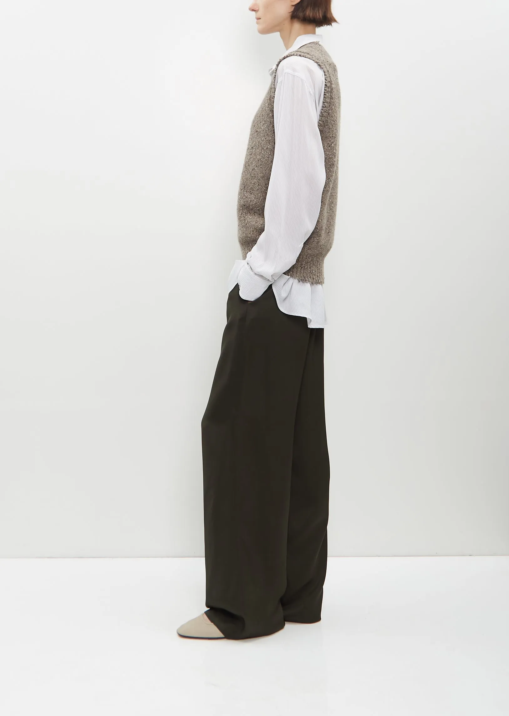 Wool High V-Neck Vest sold by La Garconne product image thumbnail 2