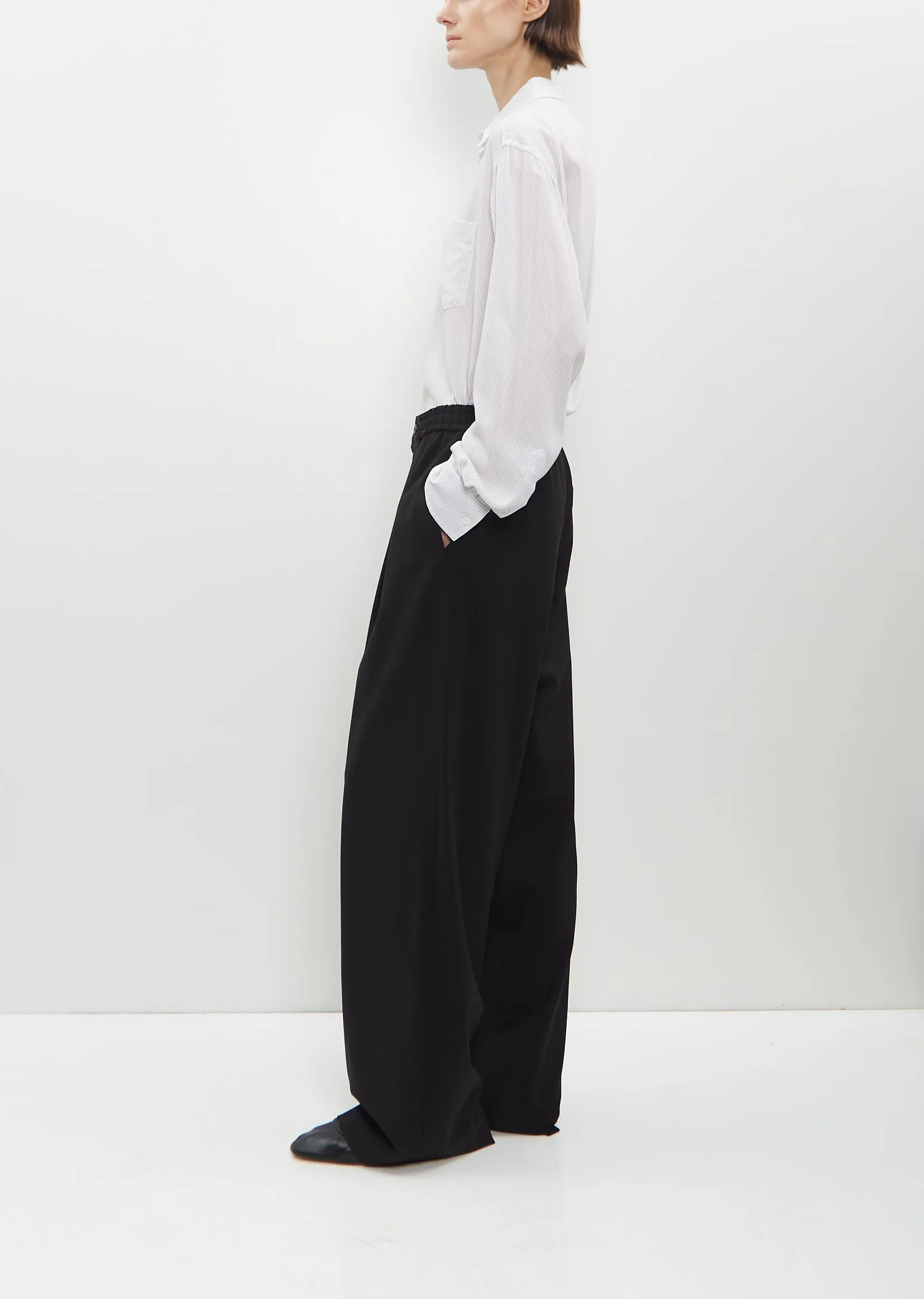 Wool Pleated Long Pull-On Pant sold by La Garconne product image thumbnail 2