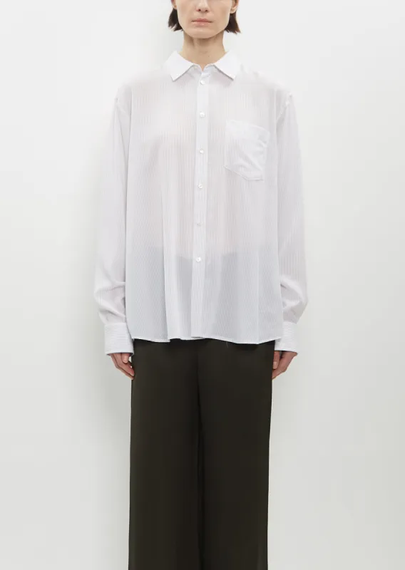 Tencel Ruched Biggie Shirt sold by La Garconne