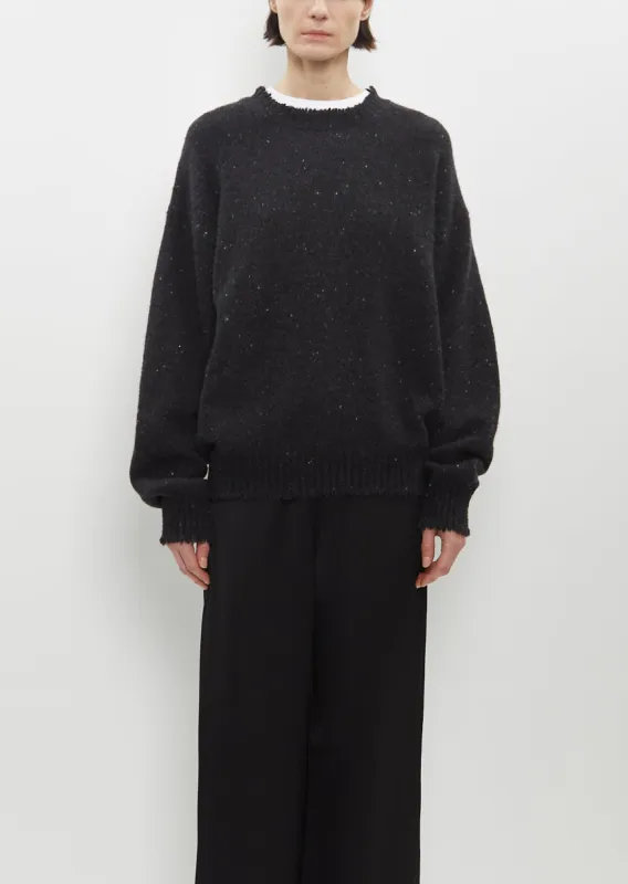 Wool Crewneck Sweater — Charcoal sold by La Garconne