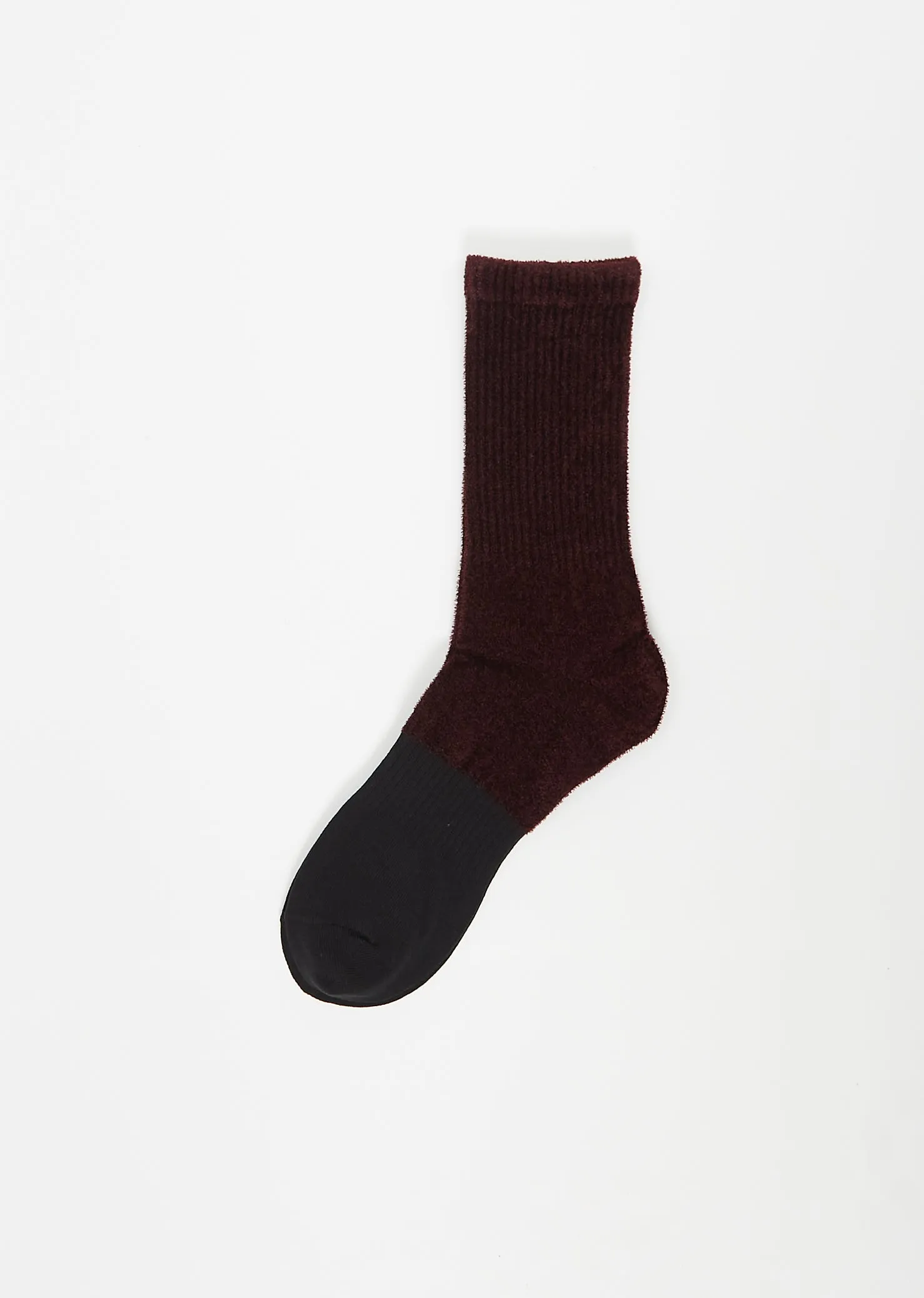 Bi Color Socks — Bordeaux sold by La Garconne