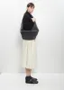 Leather Belted Tote — Black sold by La Garconne