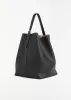 Leather Belted Tote — Black sold by La Garconne